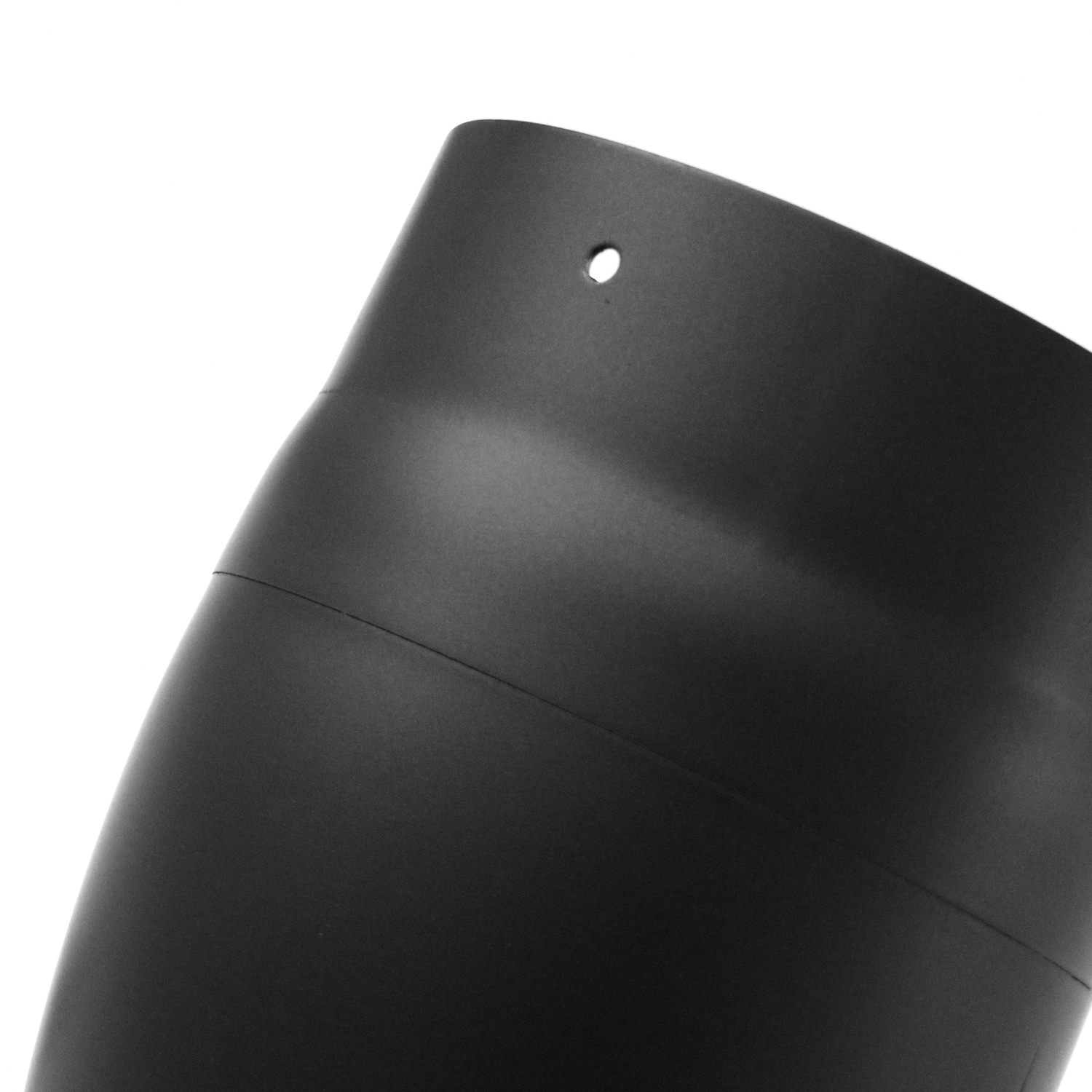 Raik Basic coude de tuyau de fumée 130mm noir 45° tiré avec porte pour tuyau de fumée / conduit de fumée