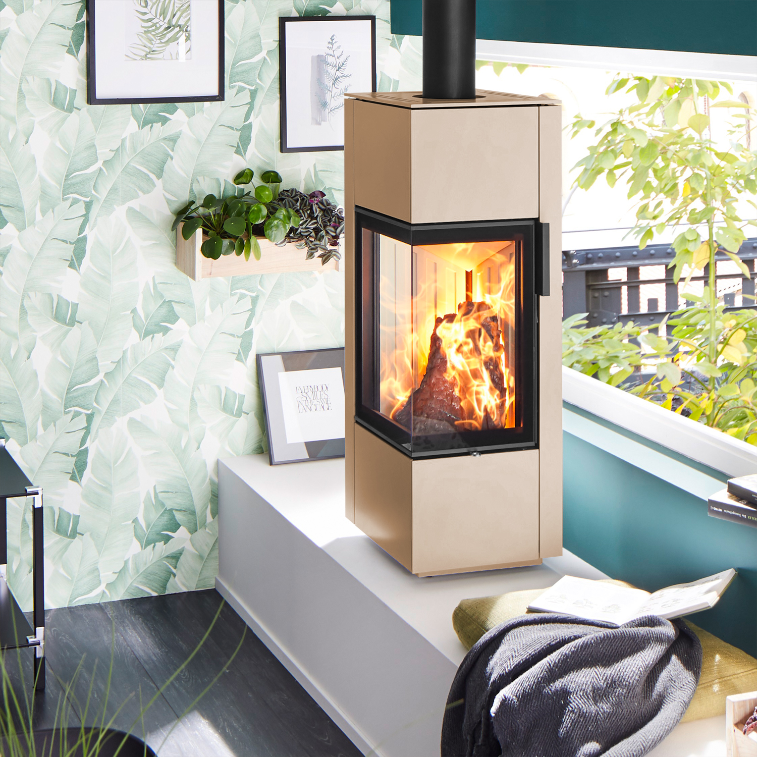Spartherm Piko S acier poêle à bois Perle