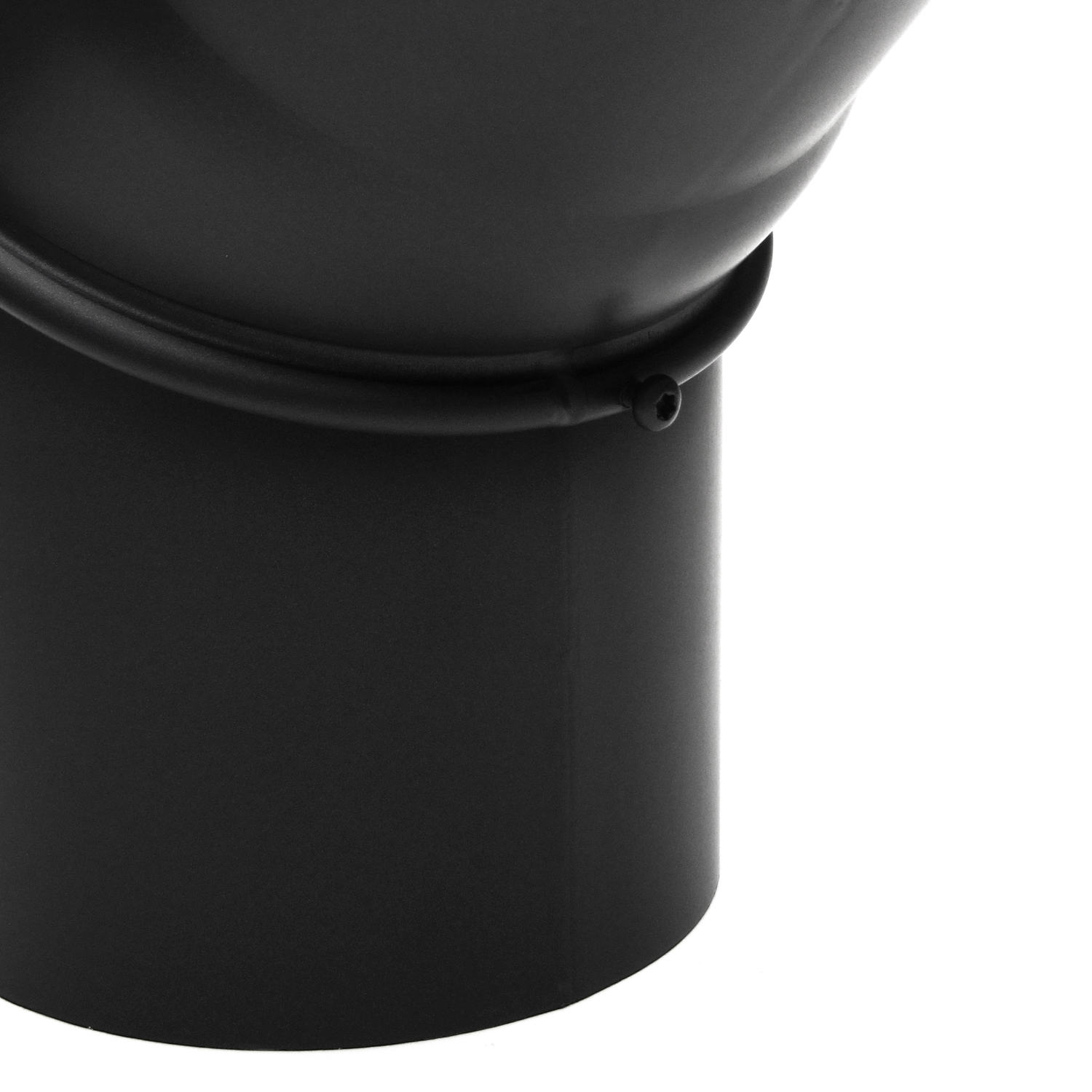 Coude de conduit de fumée Raik / Tuyau de poêle 150 mm - 0° - 45° sans ouverture de nettoyage noir