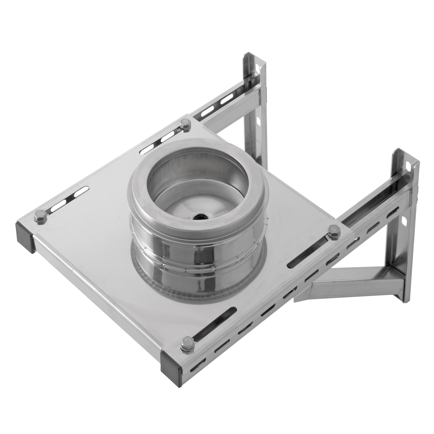 Opsinox conduit de cheminée en acier inoxydable 200 mm console murale avec évacuation des condensats MSDC-D