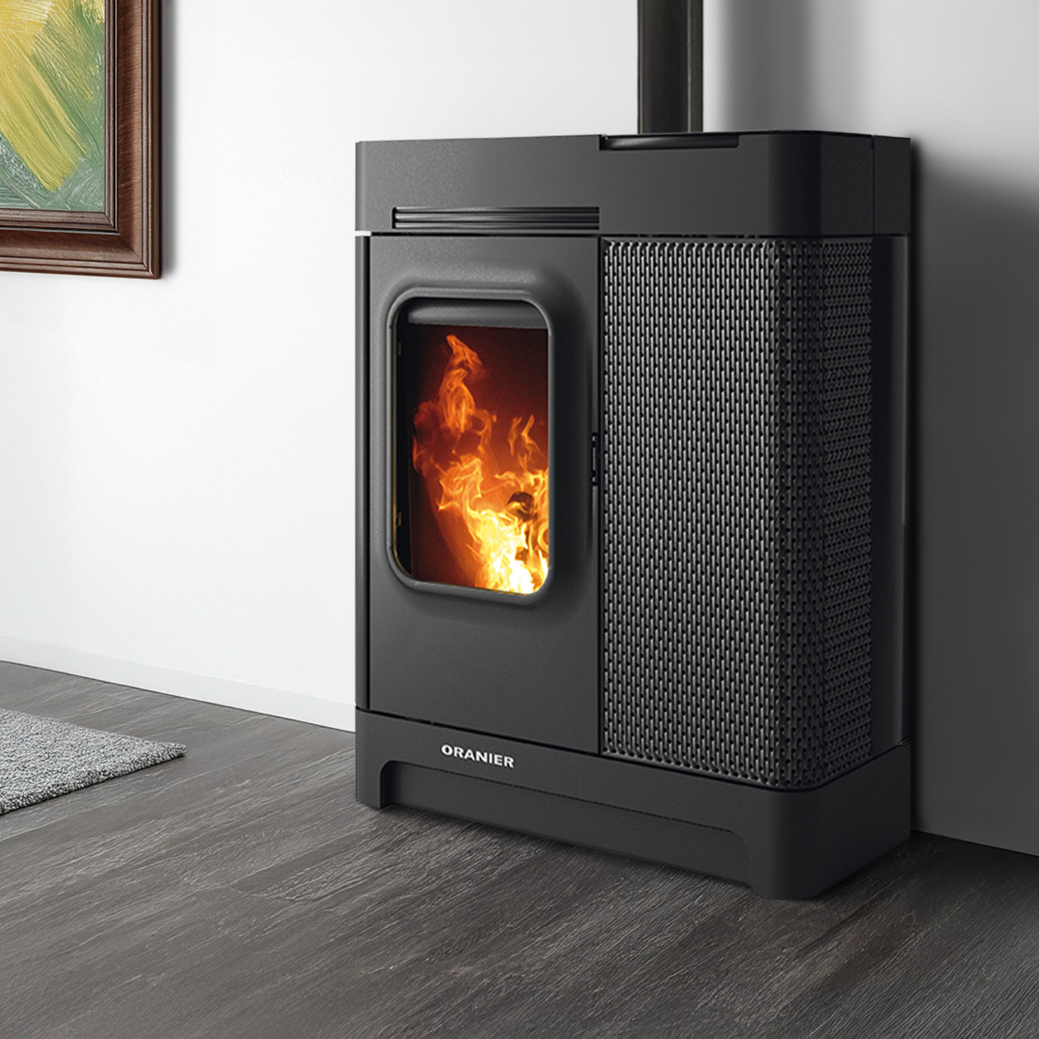 Oranier Calimo XL poêle à granulés acier noir