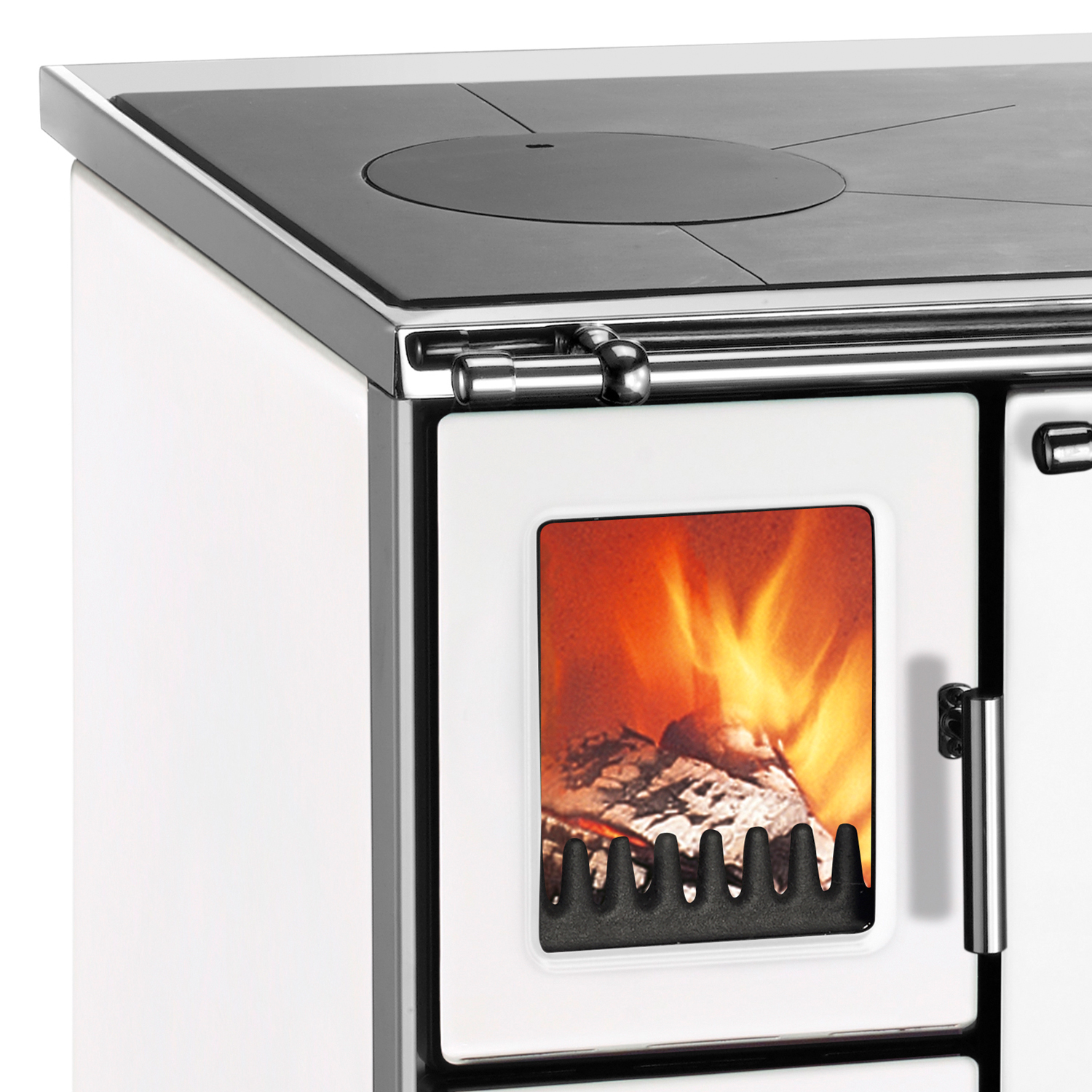 Wamsler K 176 F/A 70 Style Cuisinière Blanche, Surface de Cuisson en Acier, Four à Droite