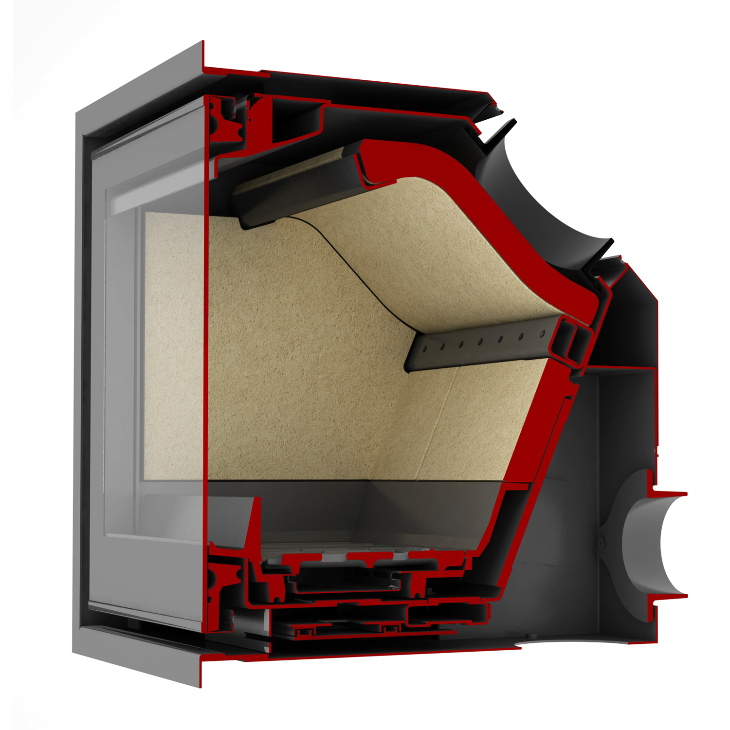 Dovre Vista 702I insert de cheminée à bois fonte noir