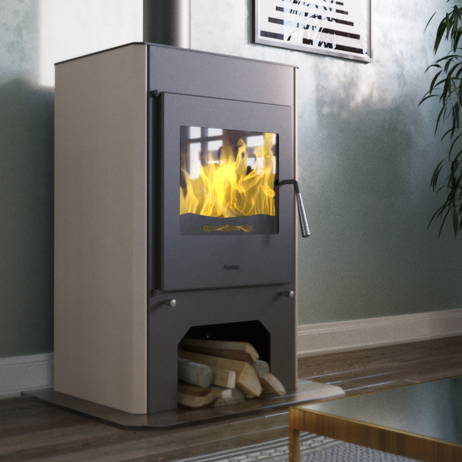 Poêle à bois HS Flamingo Espo 3 Crème Poêle à bois HS Flamingo Espo 3 Crème
