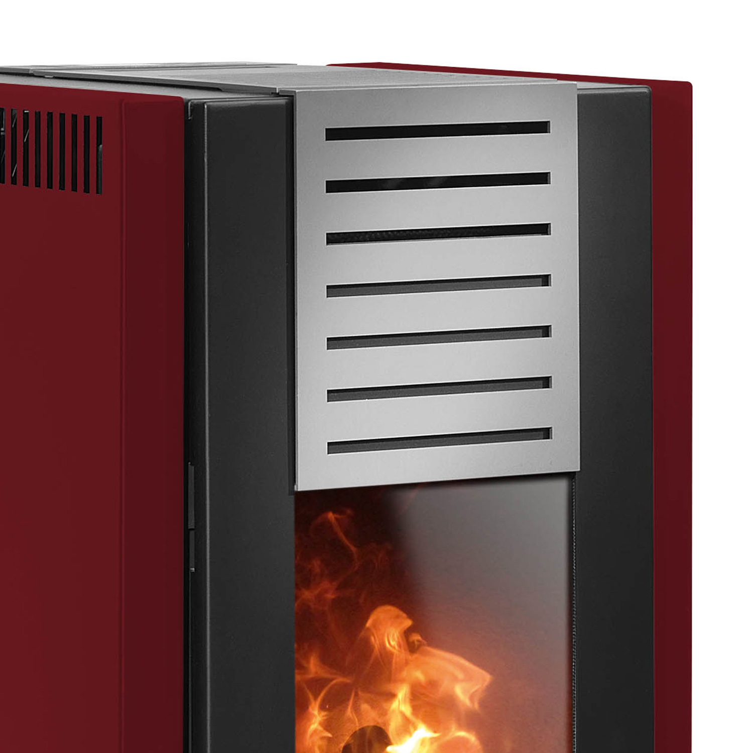 Justus Sirkos 2.0 poêle à granulés acier bordeaux