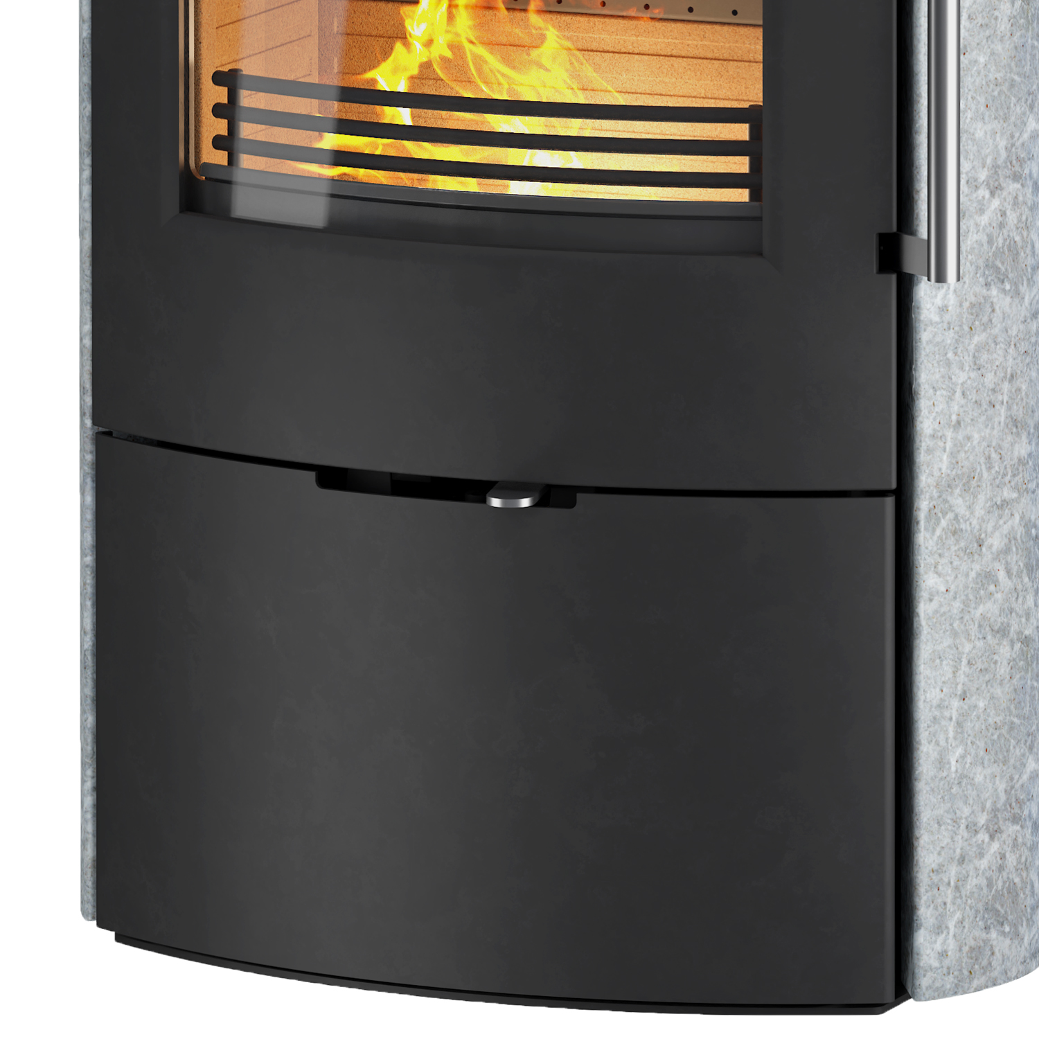 Poêle à bois TermaTech TT80RLS en acier noir
