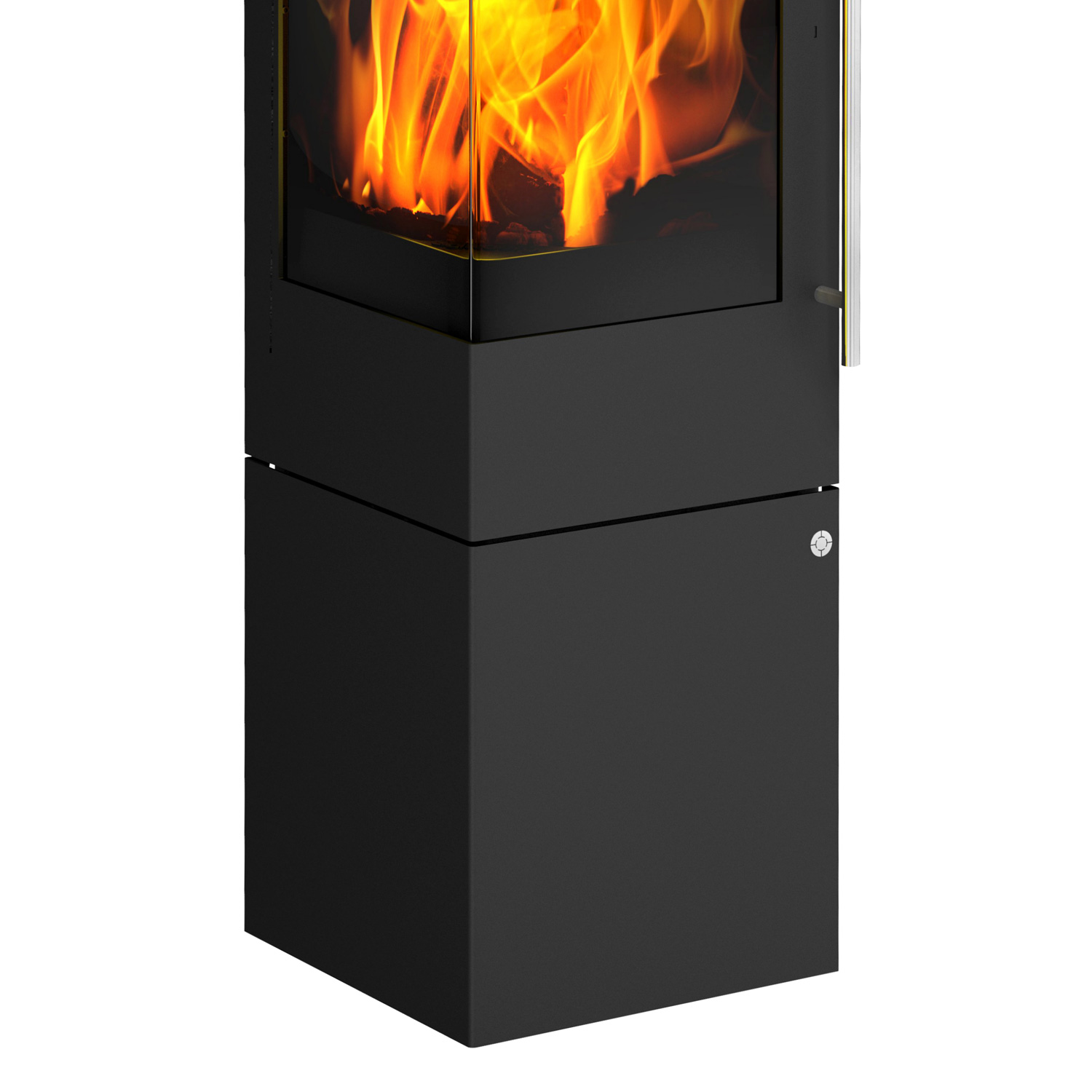 Olsberg Ipala Smart Compact poêle à bois avec ouverture de porte à gauche et module PowerBloc!