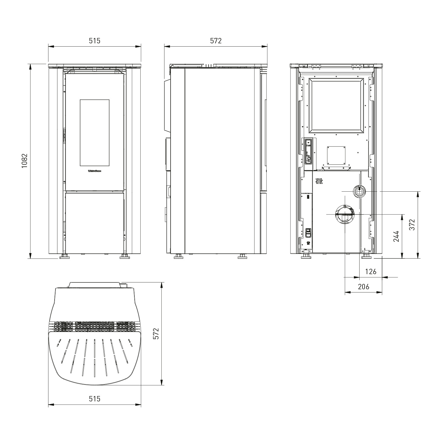 Extraflame Evolution Line Katia 9 poêle à granulés acier blanc Extraflame Evolution Line Katia 9 poêle à granulés acier blanc