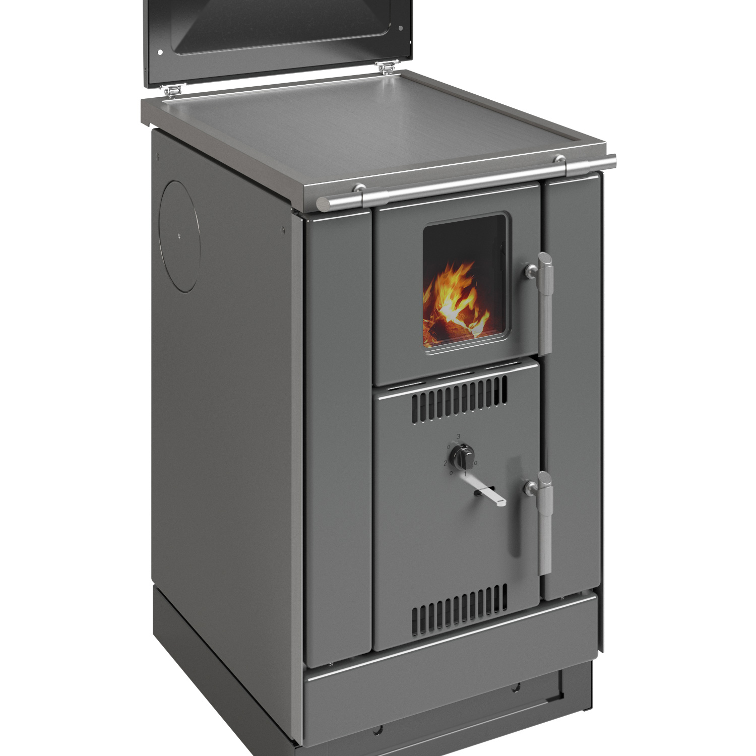 Wamsler K 158 F poêle de cuisine avec circulation d'eau, anthracite, plaque en acier.