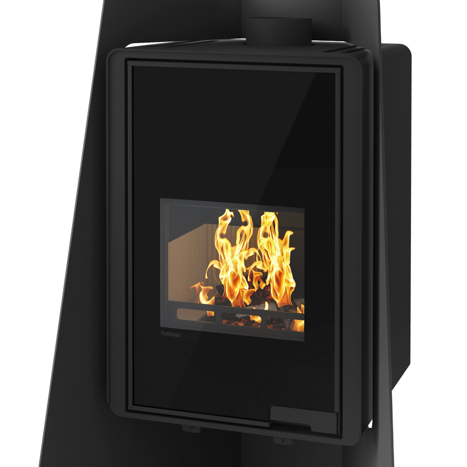 Poêle à bois HS Flamingo Deluxe Island Noir