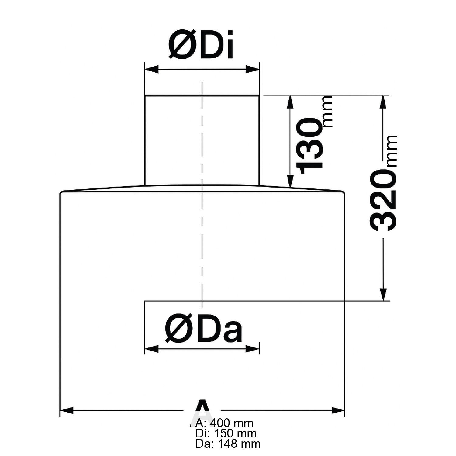 Schiedel tôle de dilatation Ø150 mm brillant