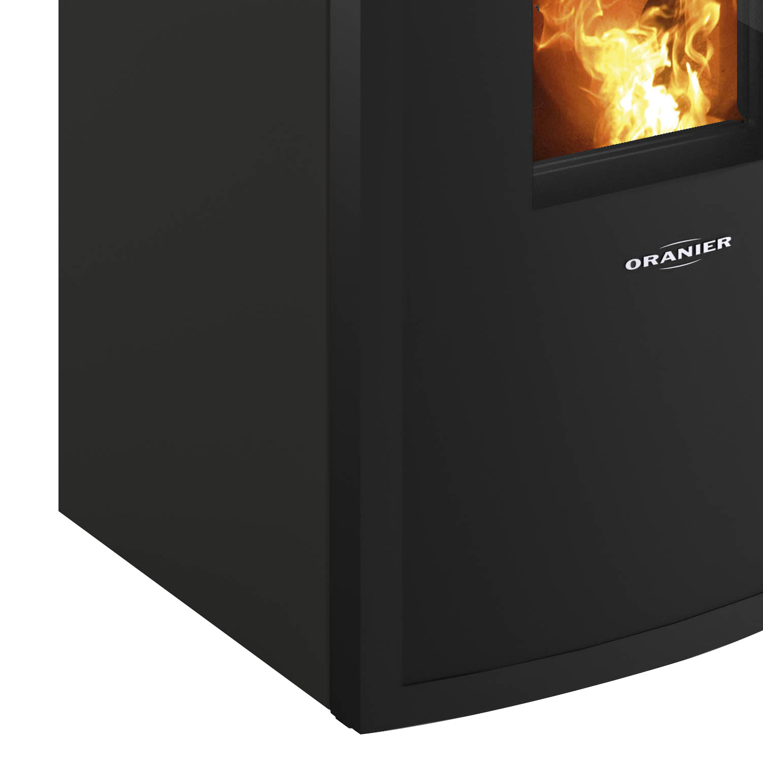 Oranier Neta poêle à granulés en acier noir, évacuation des fumées par le haut