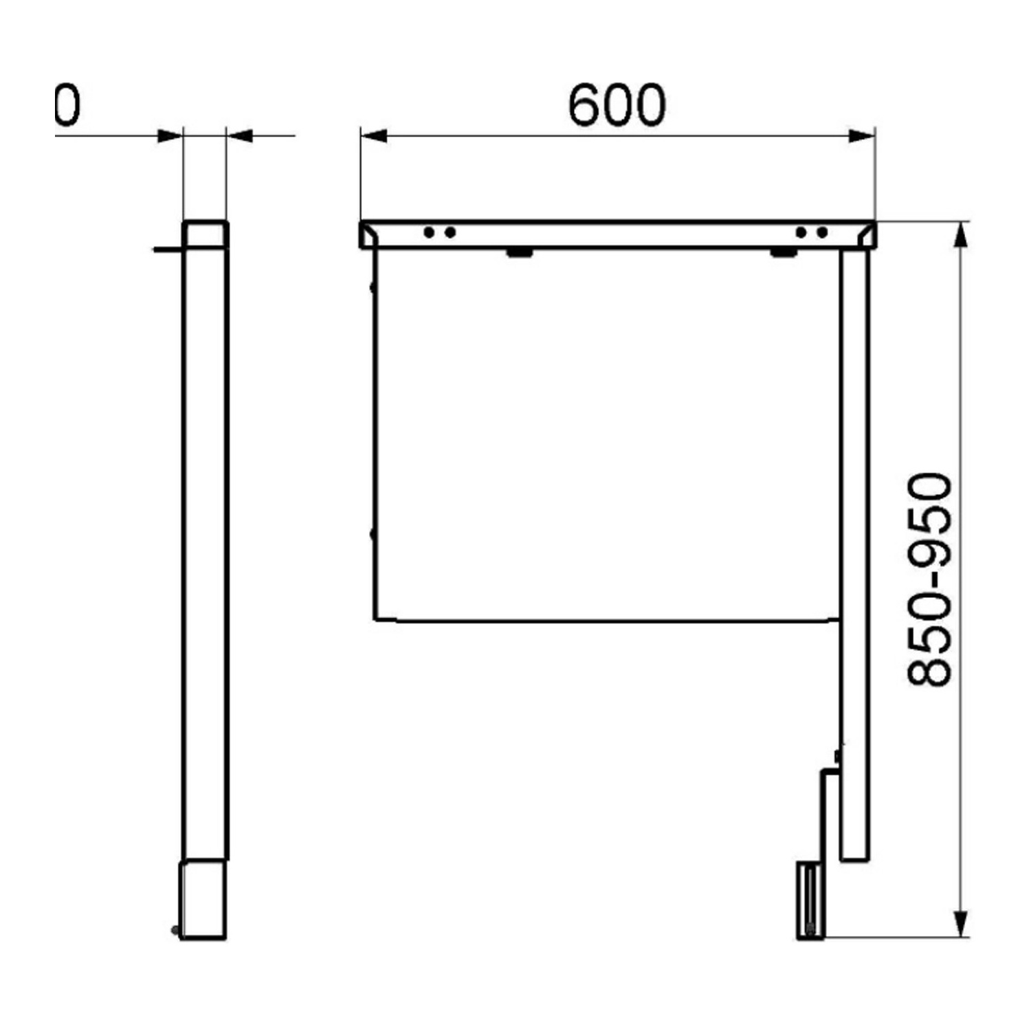 Haas+Sohn barre d'espacement HS 40 droite, blanc