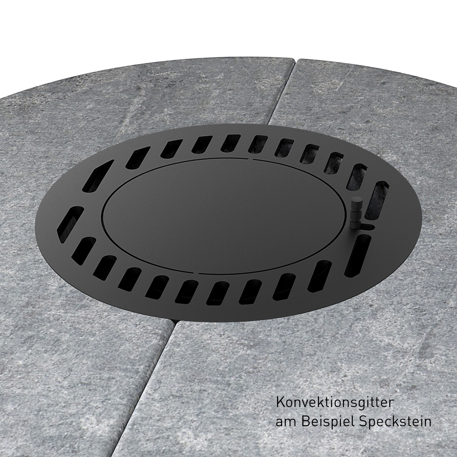 Lotus M1 poêle à bois Noir/ Indian Night, sortie de fumée arrière