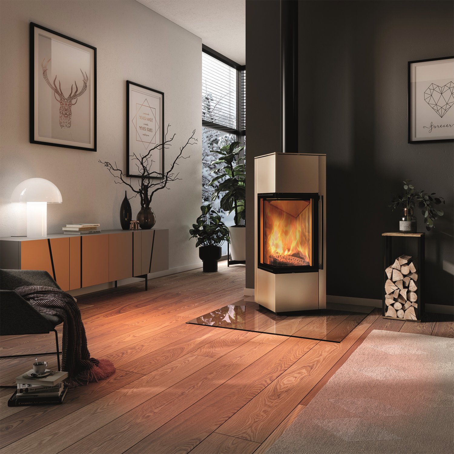 Spartherm Piko S RLU Poêle à bois Perle