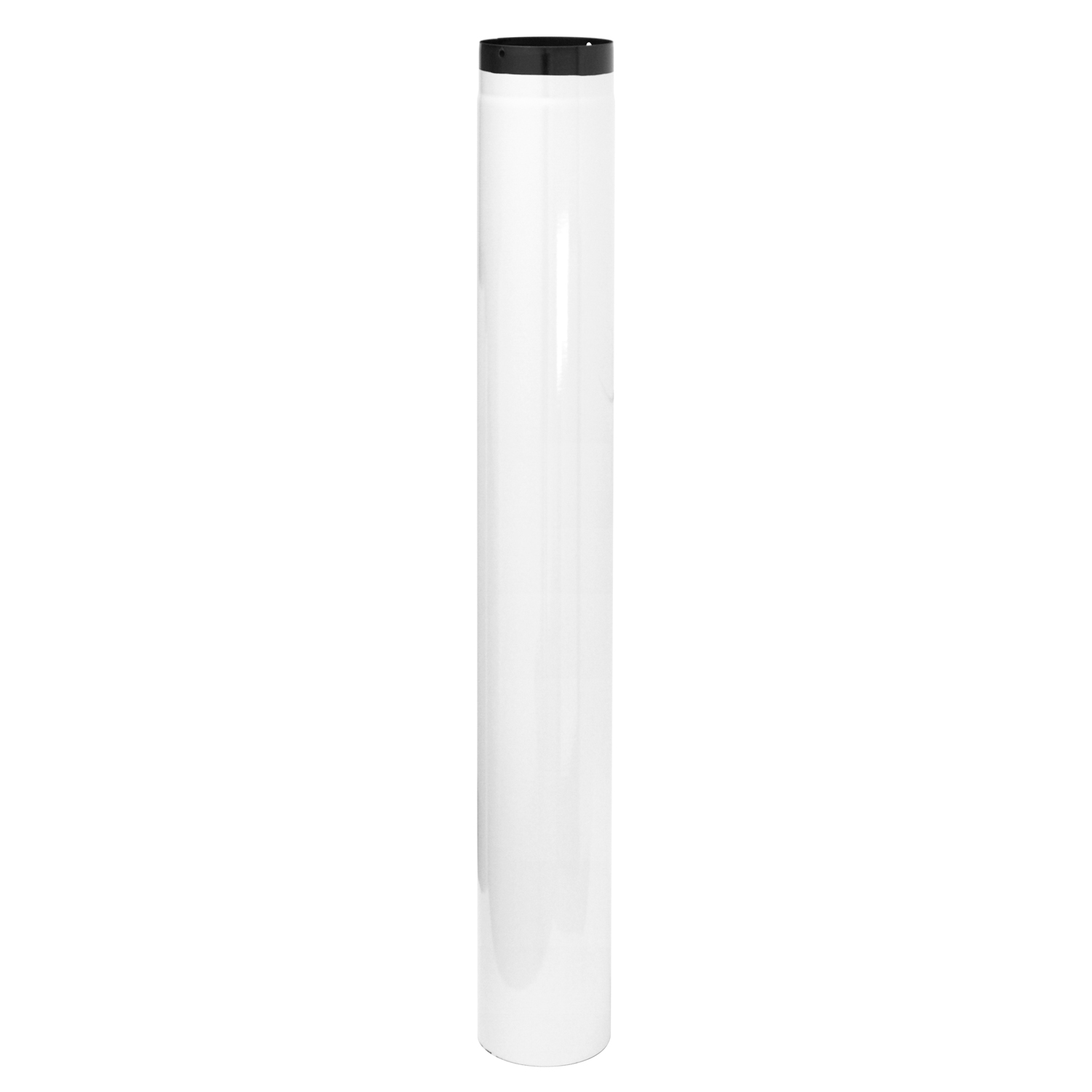 Tuyau de fumée / Tuyau de poêle émaillé 130mm - 1000mm Blanc