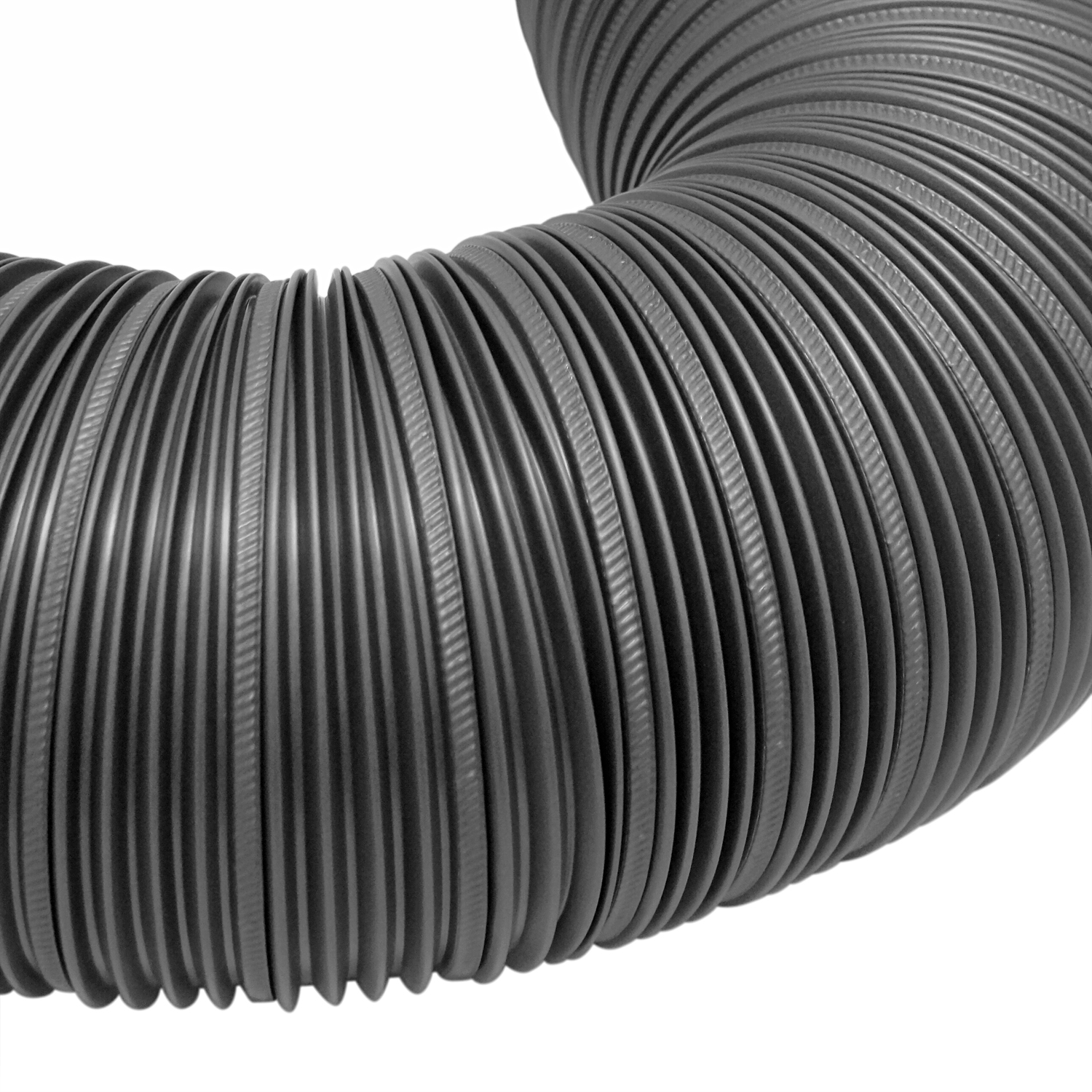 Raik Color Flex Tuyau flexible en aluminium gris Ø 100 mm Longueur 1,5 m, pour raccordement à l'air extérieur