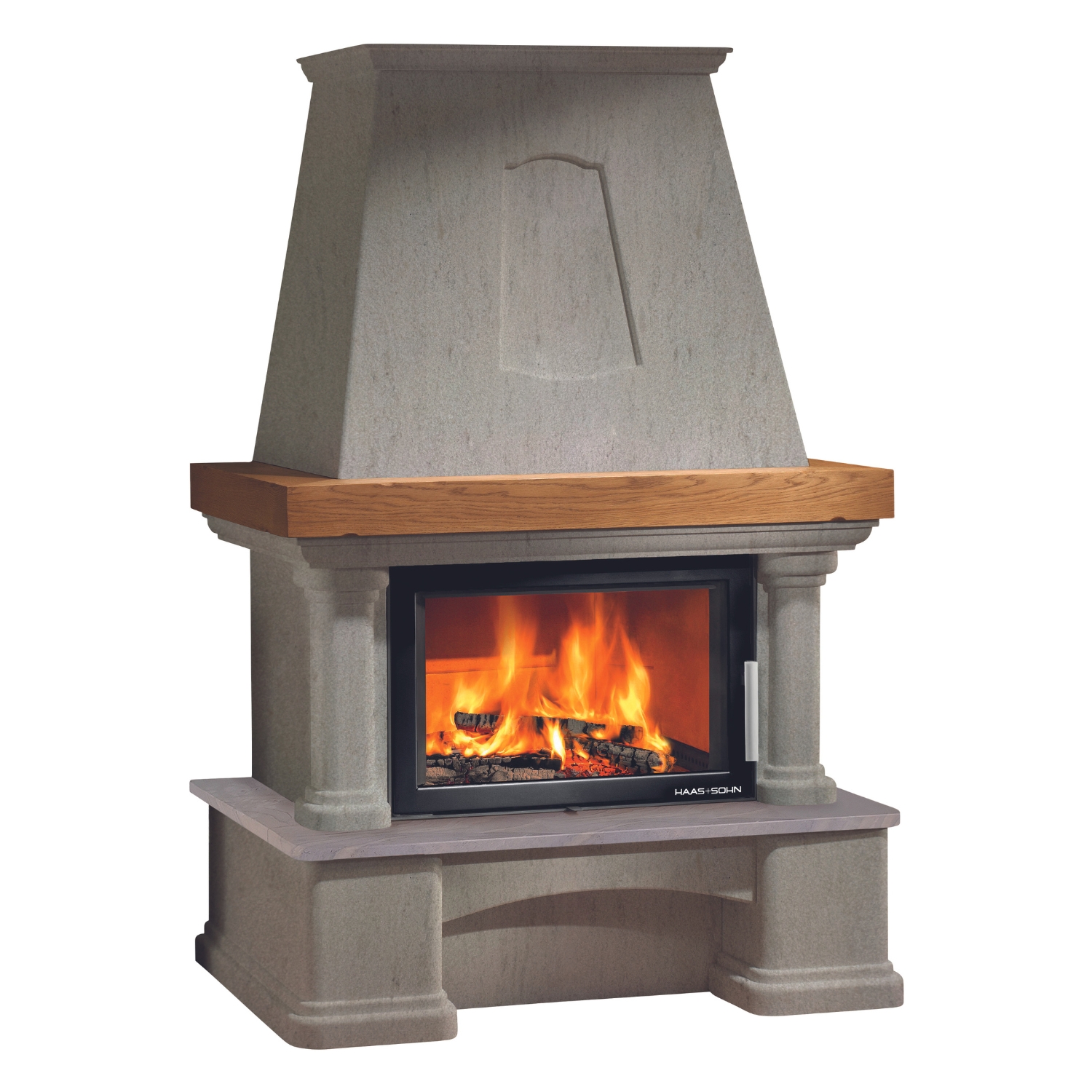 Haas+Sohn Genf III Kit de cheminée Quarzit Mocca Crème