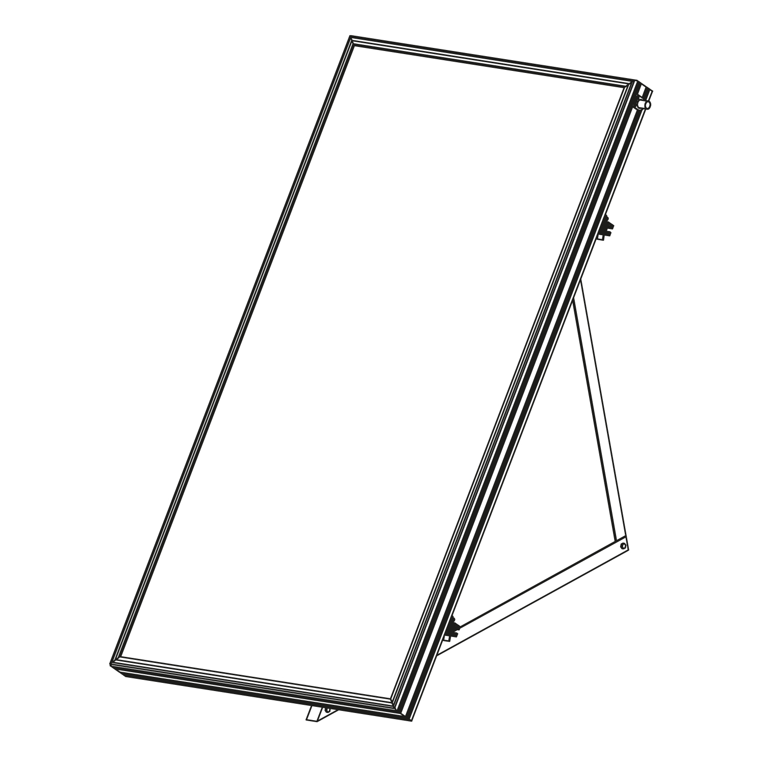 Sunex Kit de montage pour toit plat pour 1 collecteur solaire Basicx 2.0