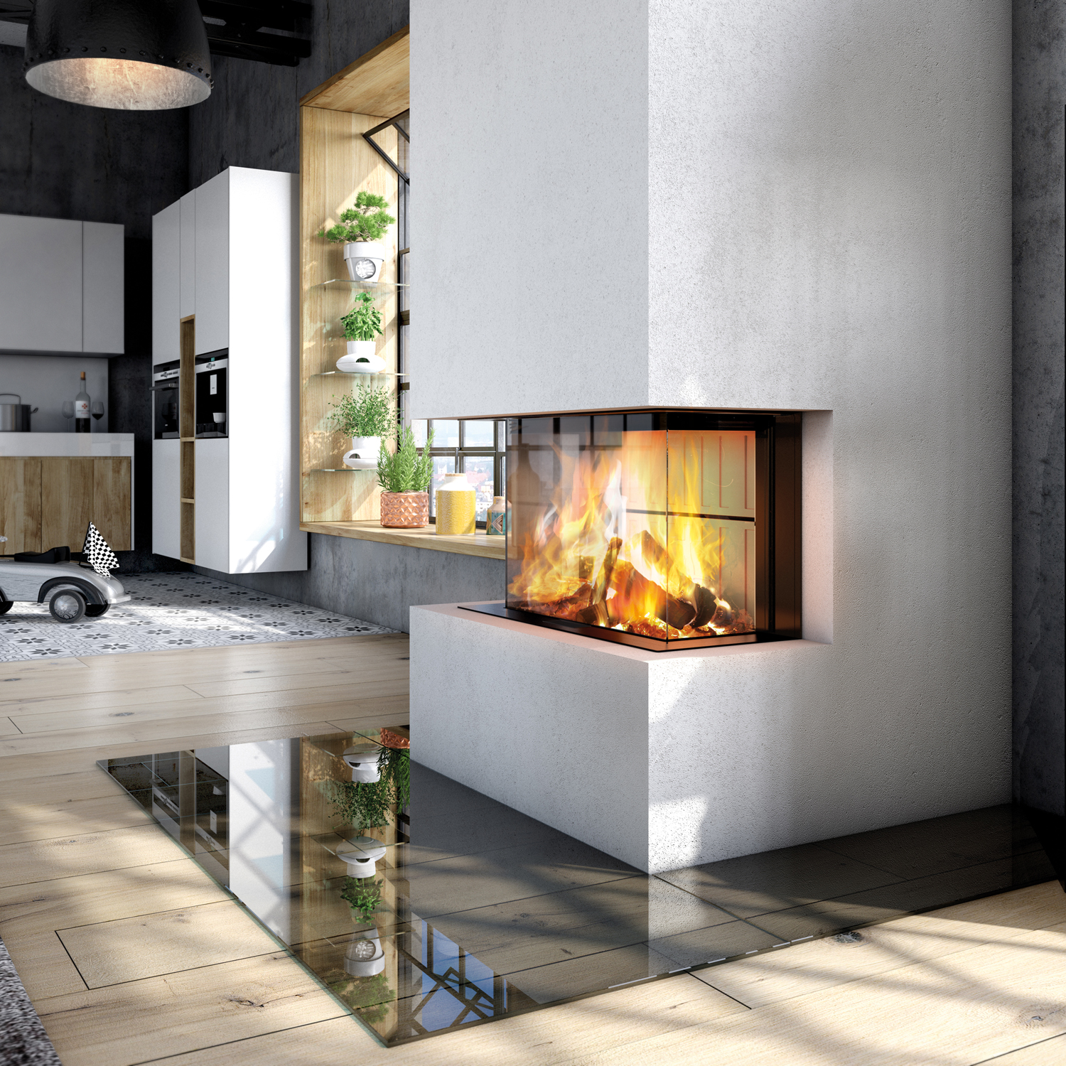Spartherm Premium Arte-3RL-80h Insert de cheminée RRA Ø 200 mm