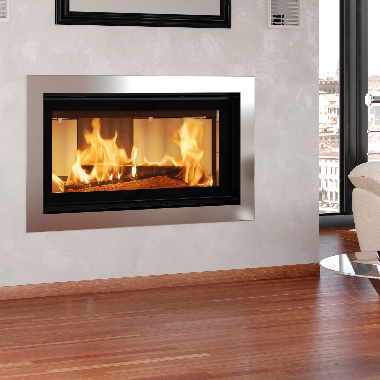 La Nordica Prestige Line Monoblocco 1000 Evo Insert de cheminée Acier Noir