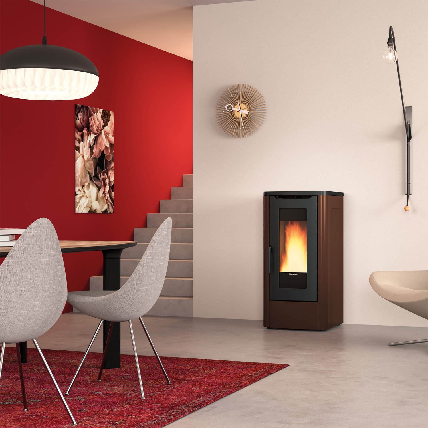 Extraflame Dahiana Plus VFS Poêle à granulés Acier Bronze