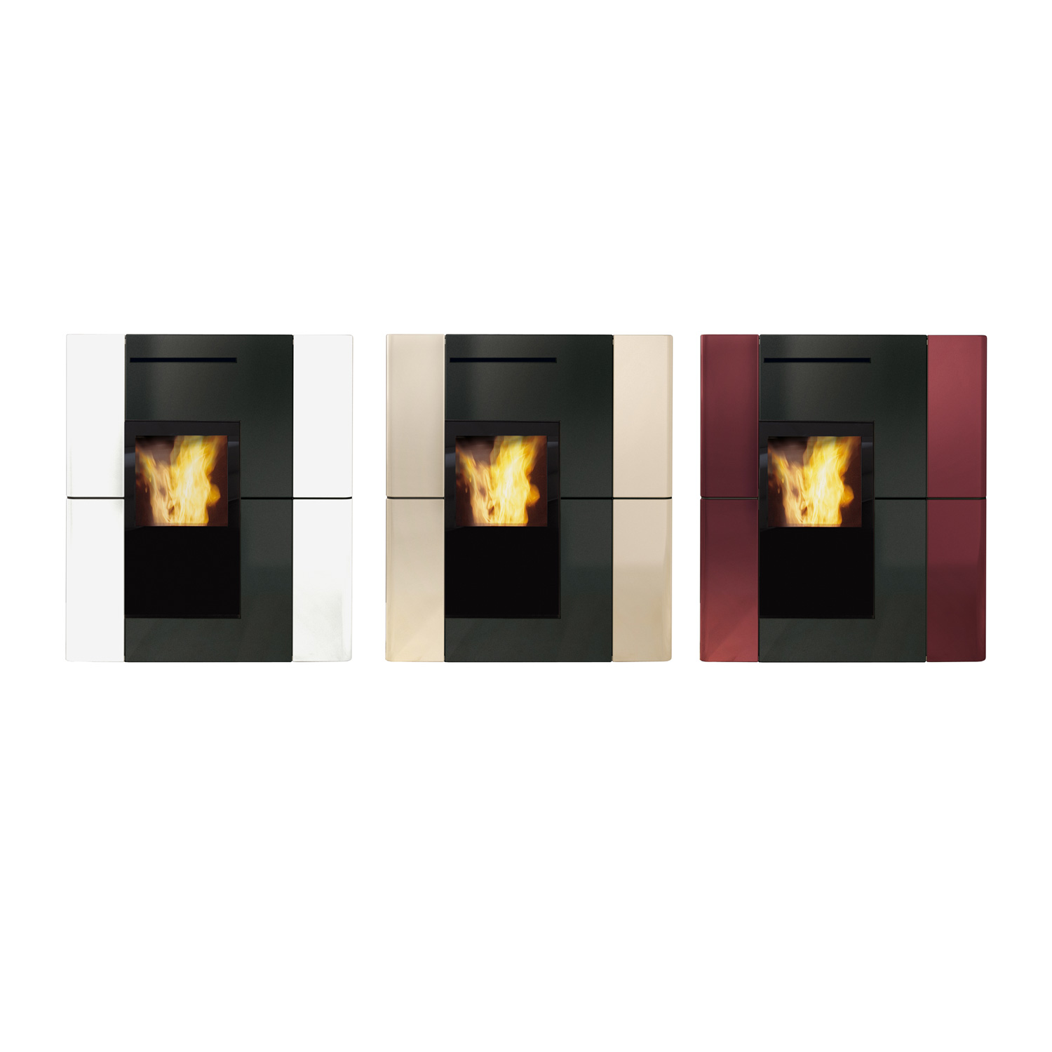 Edilkamin Blade H 23 Evo poêle à granulés bouilleur céramique blanc mat incl. kit R-FX