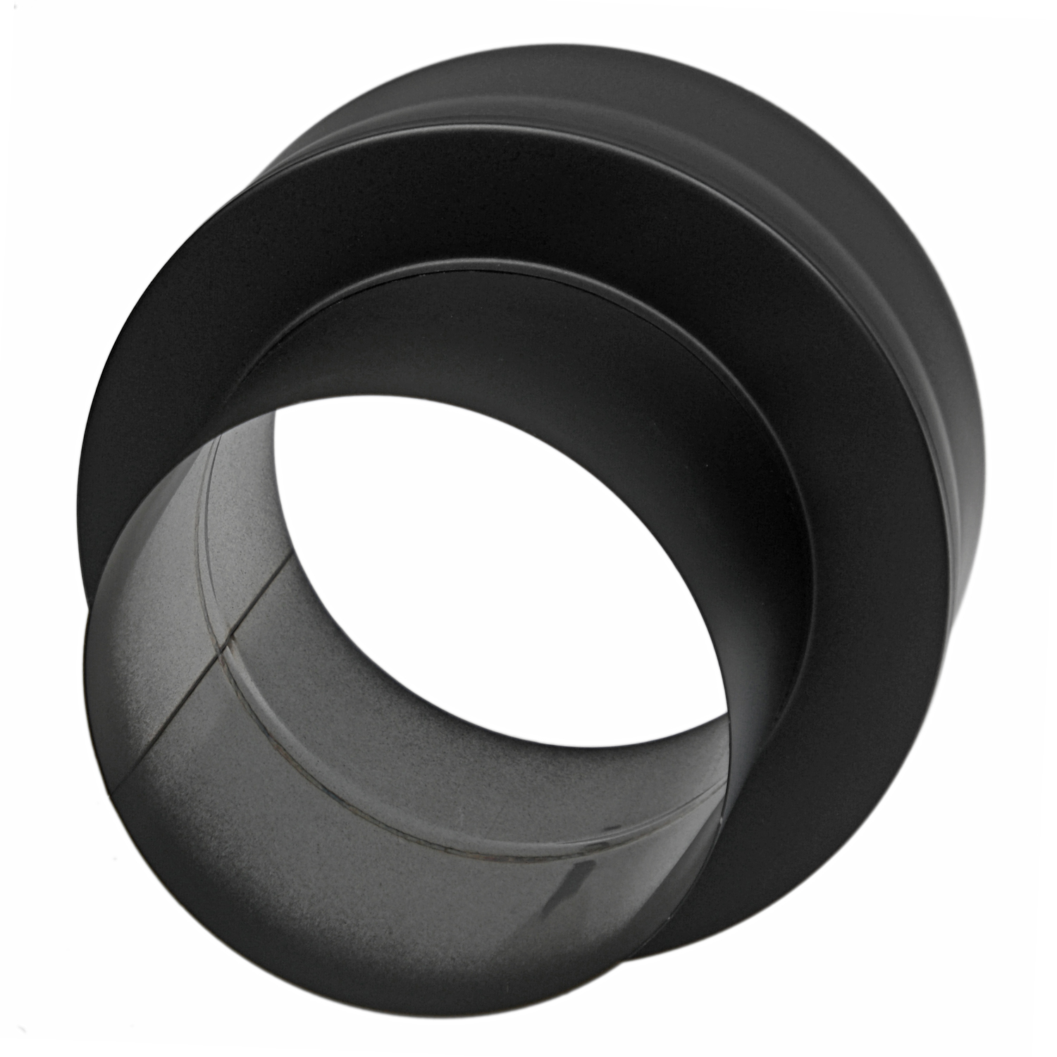 Raik Coltherm Adaptateur double paroi 150mm transition de EW à DW noir pour tuyau de fumée / conduit de fumée