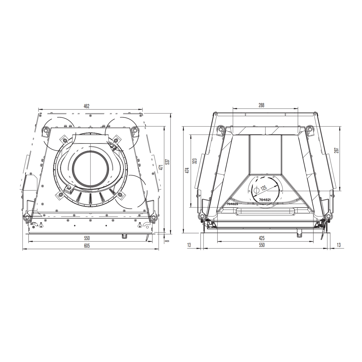 Austroflamm 55x57 K 2.0 Insert de cheminée