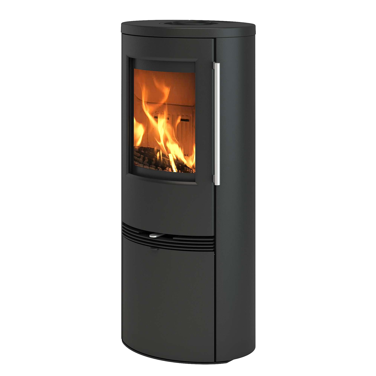 TermaTech TT21RH Poêle à bois Acier Noir Tuyau de fumée dessus / arrière
