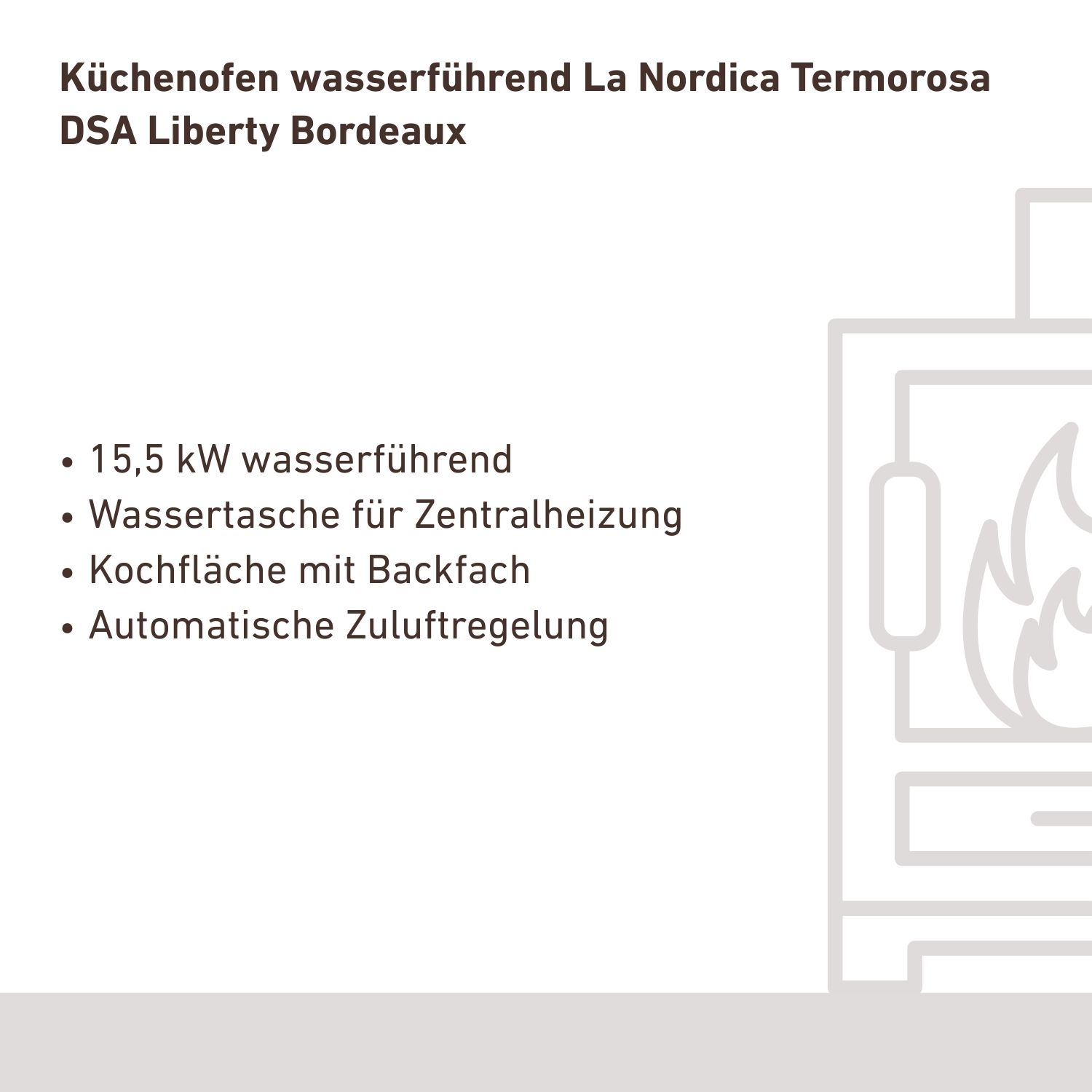 Cuisinière à bois avec bouilleur La Nordica Termorosa DSA Liberty Bordeaux