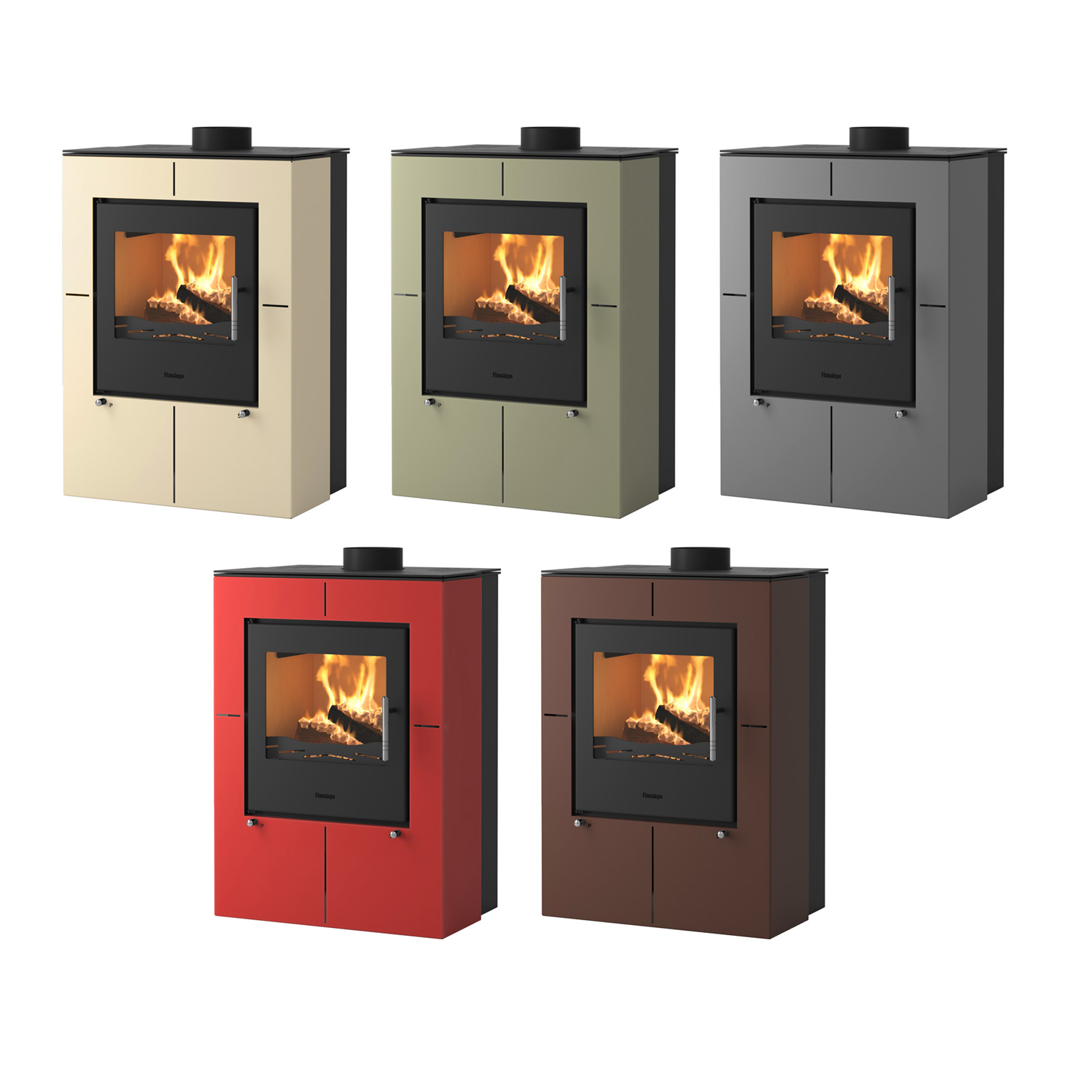 Poêle à bois HS Flamingo EVENES Gris