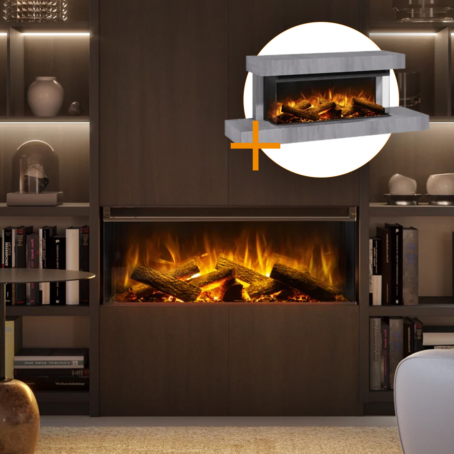 La Nordica Lumen 870 Cheminée électrique LED pierre
