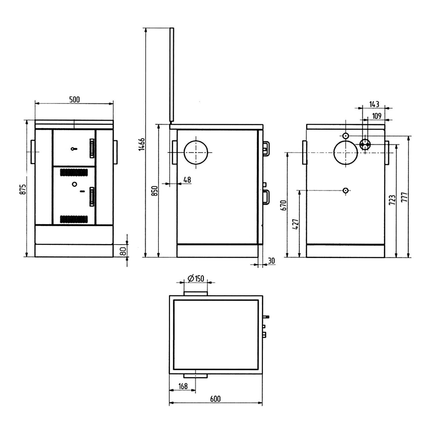 Wamsler K 158 CL Poêle de cuisine à eau Noir/Or Surface de cuisson en vitrocéramique