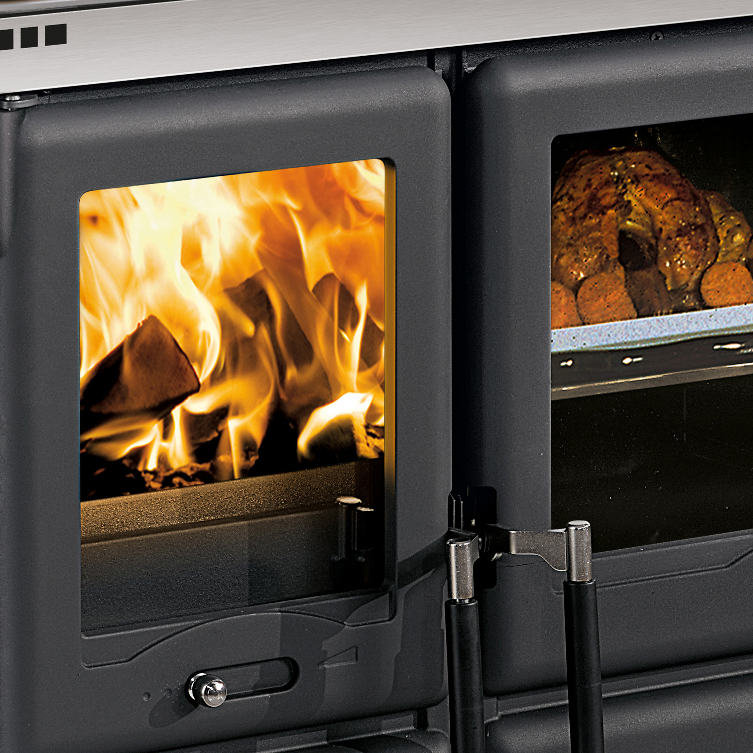 La Nordica Rosa XXL 16 cuisinière à bois Majolica Bordeaux