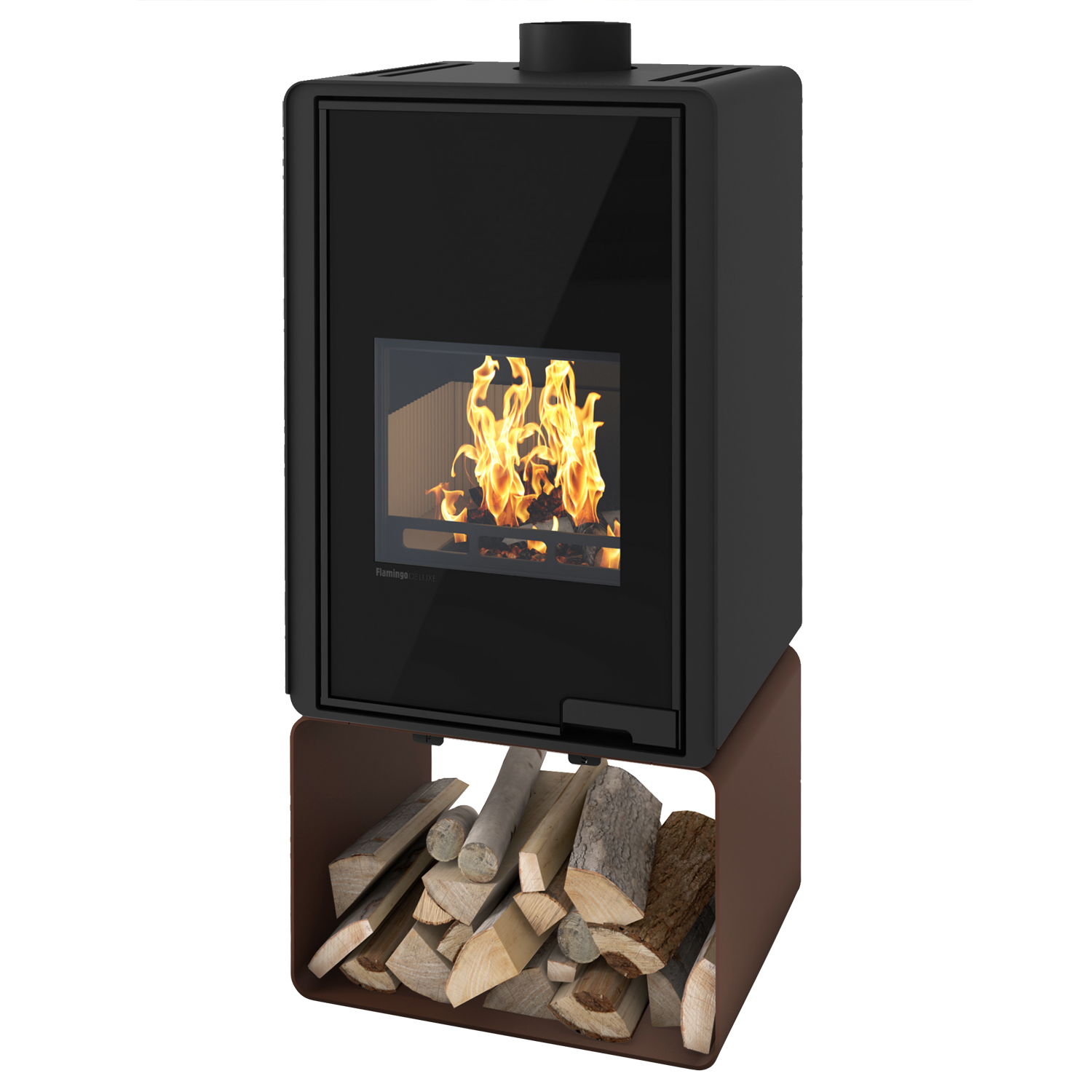 Poêle à bois HS Flamingo Deluxe Pentai Marron