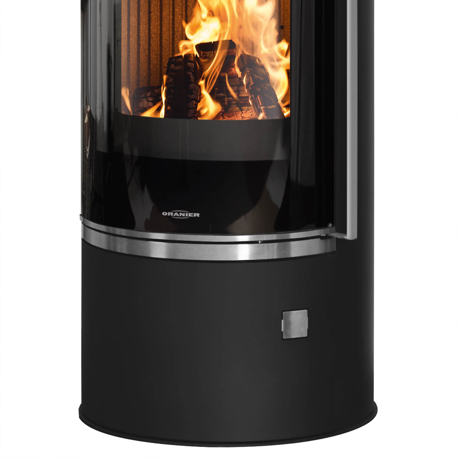 Oranier Arena W+ 2.0 Poêle à bois en acier noir avec plaque de recouvrement en verre Oranier Arena W+ 2.0 Poêle à bois en acier noir avec plaque de recouvrement en verre