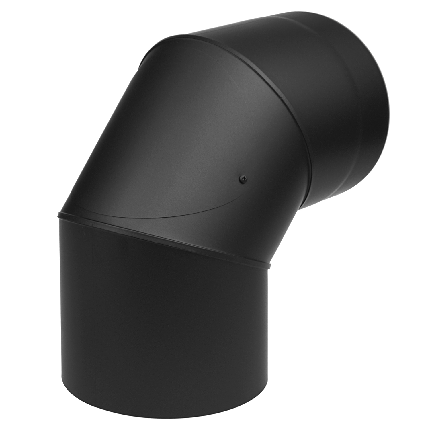Raik Coltherm coude de tuyau de fumée 150 mm noir double paroi 90° avec porte pour tuyau de fumée / conduit de fumée