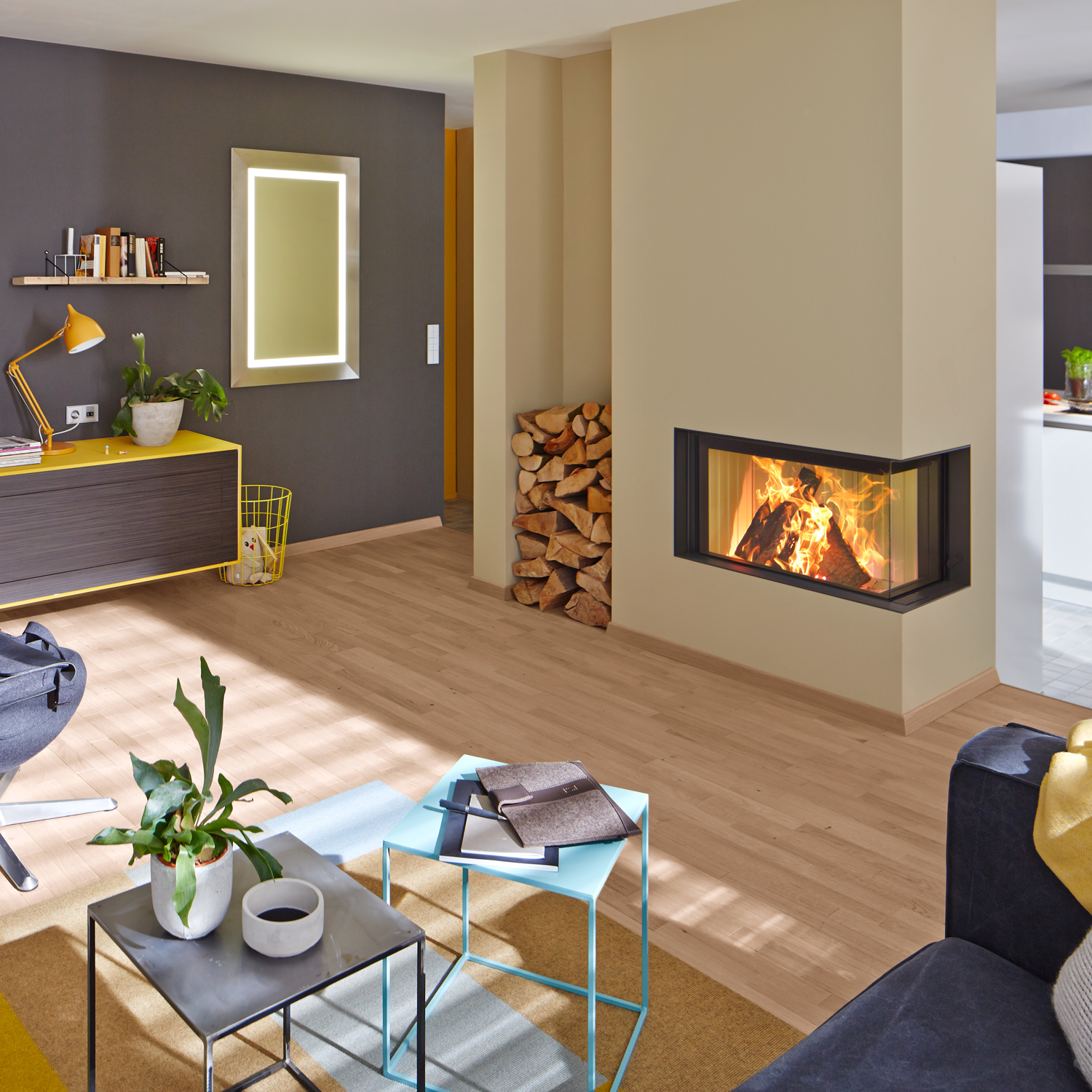 Spartherm Premium Varia-2R-80h Insert de cheminée d'angle RRA Ø 200 mm