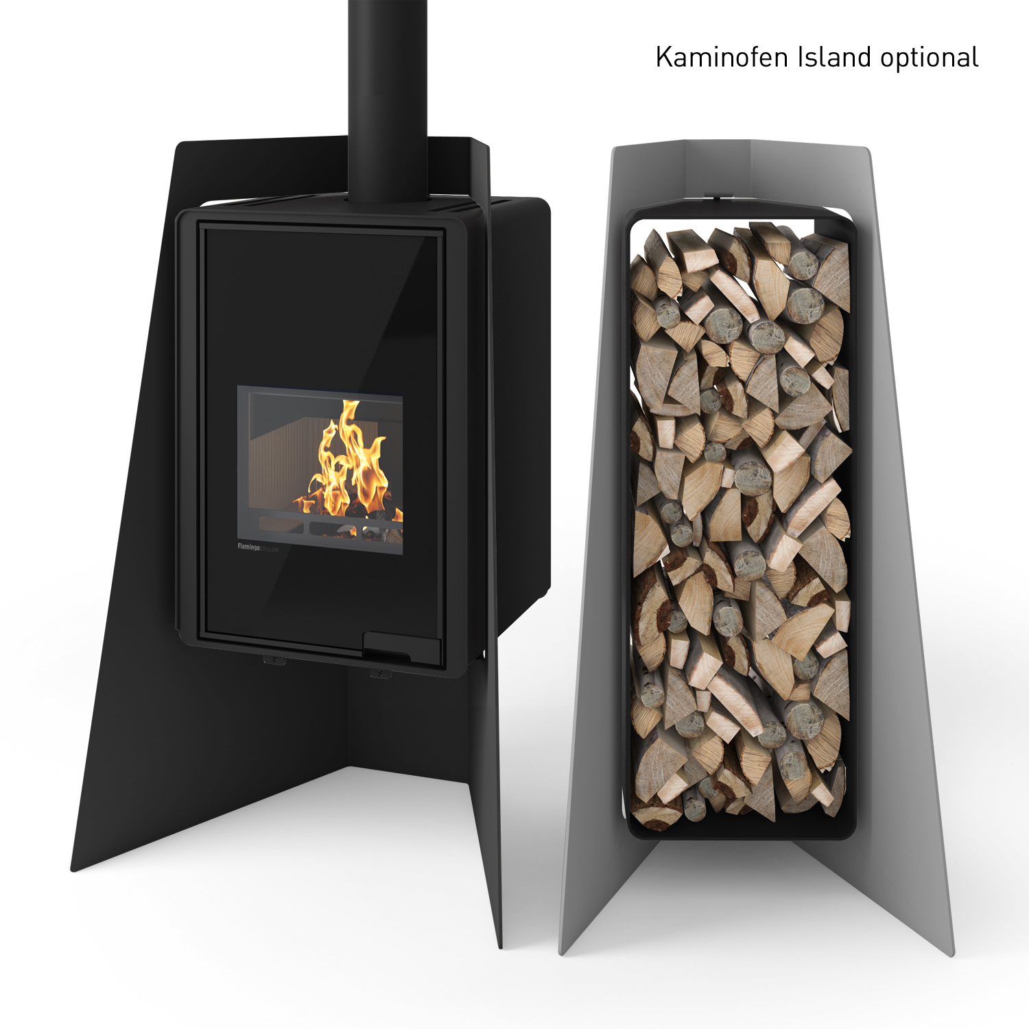 HS Flamingo Deluxe 3 Étagère en bois Gris