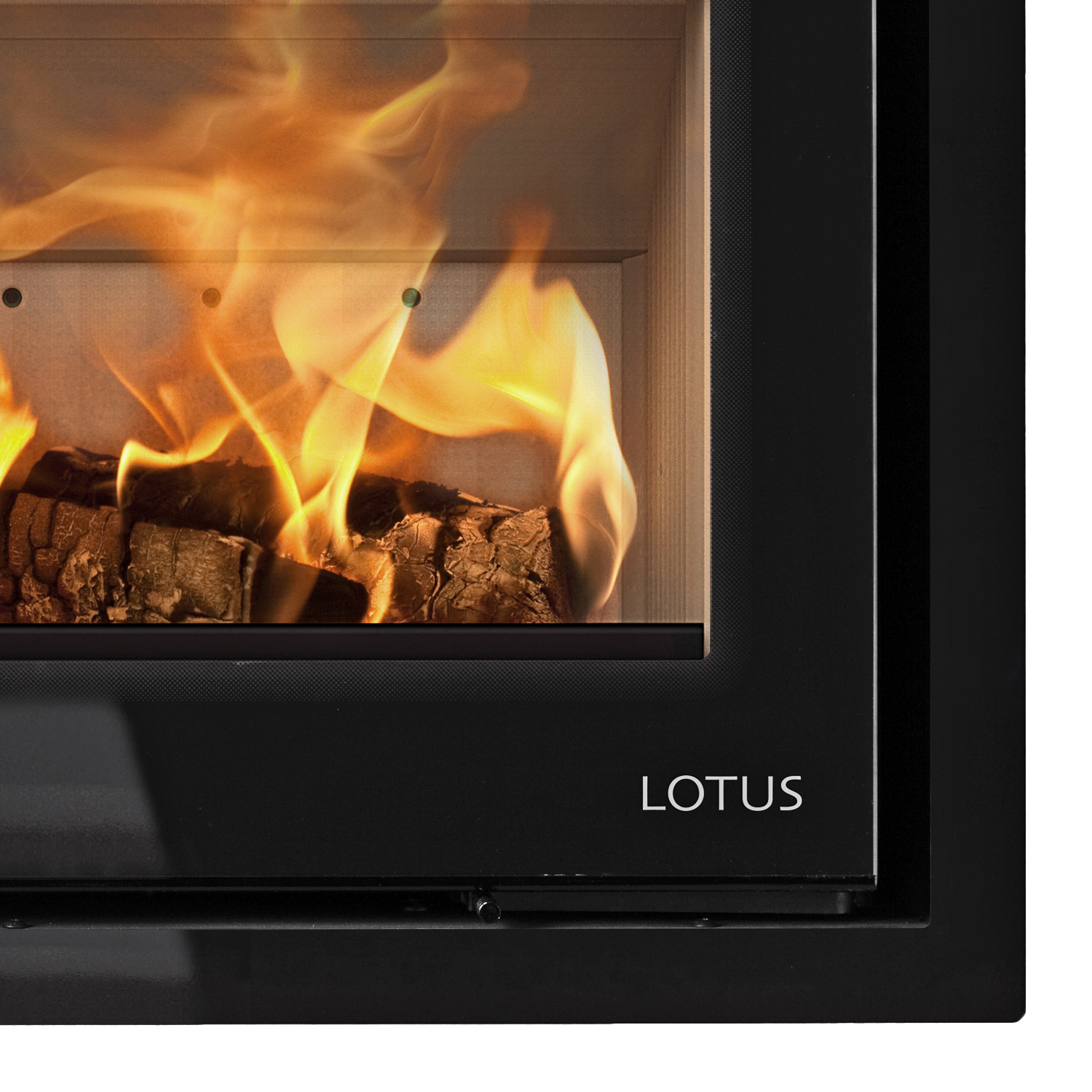 Lotus H470 insert de cheminée à bois Black Magic / Charnières à gauche