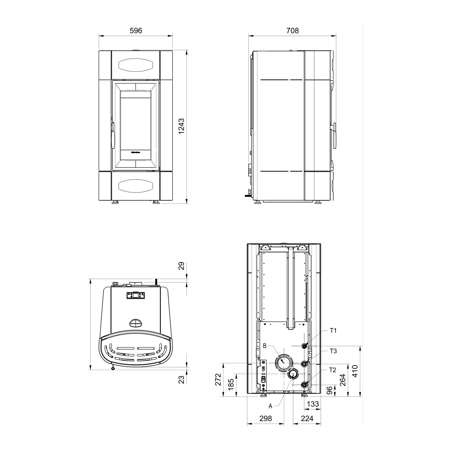 Extraflame ISIDORA IDRO H20 5.0 EVO - Blanc poêle à granulés bouilleur EVOLUTION LINE