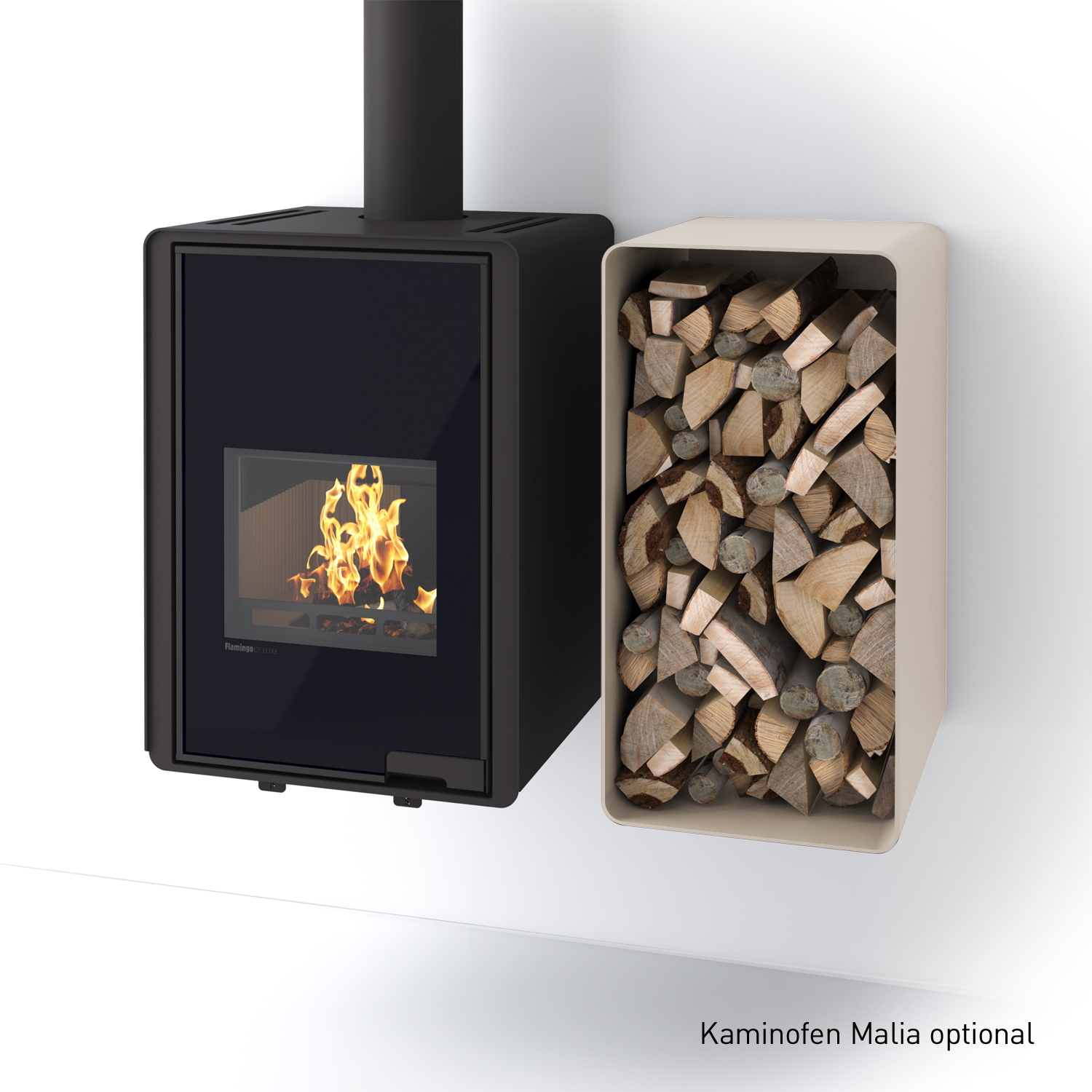 HS Flamingo Deluxe 1 Étagère en Bois Crème