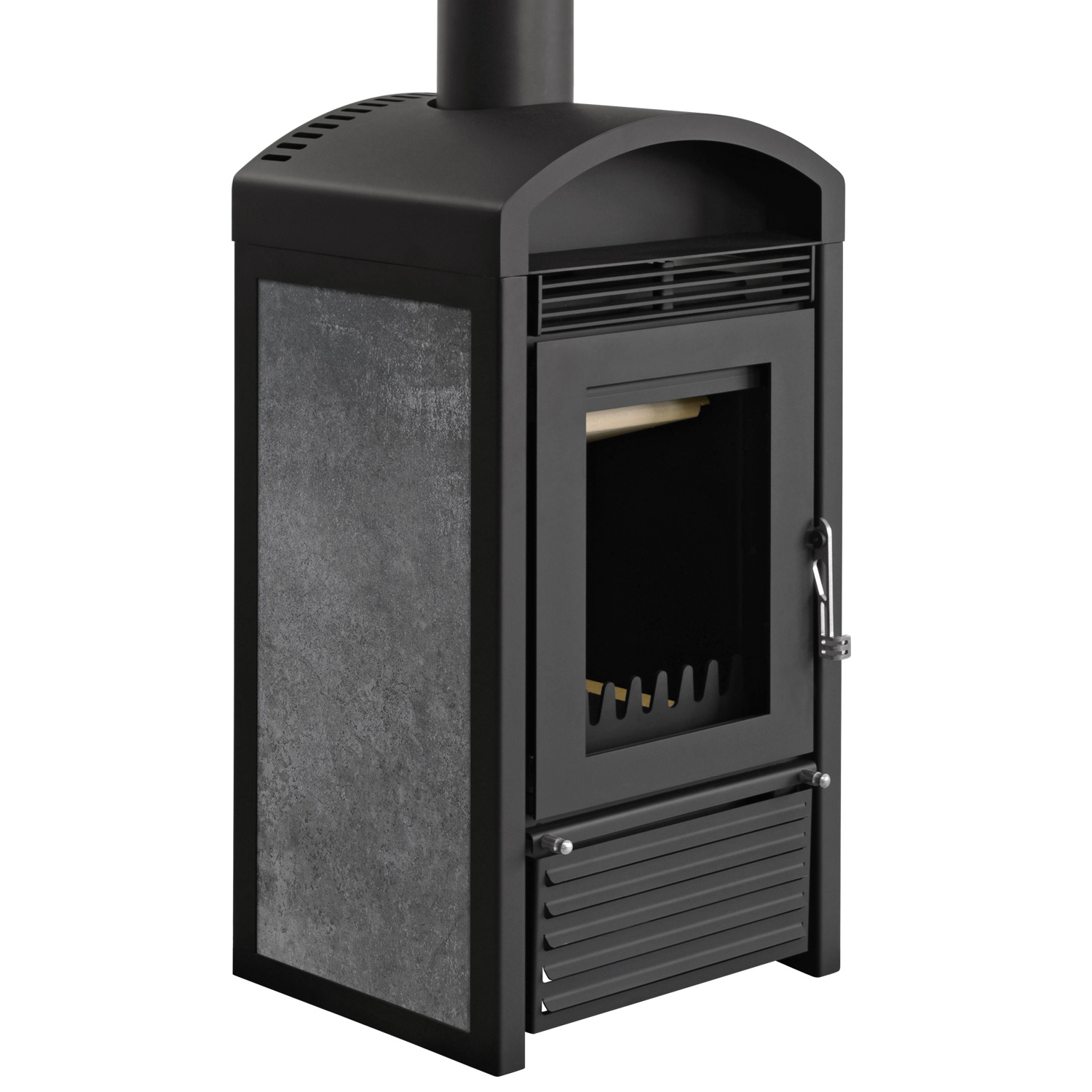 Poêle à bois avec échangeur d'eau Schmitzker Marbella Mini Céramique anthracite