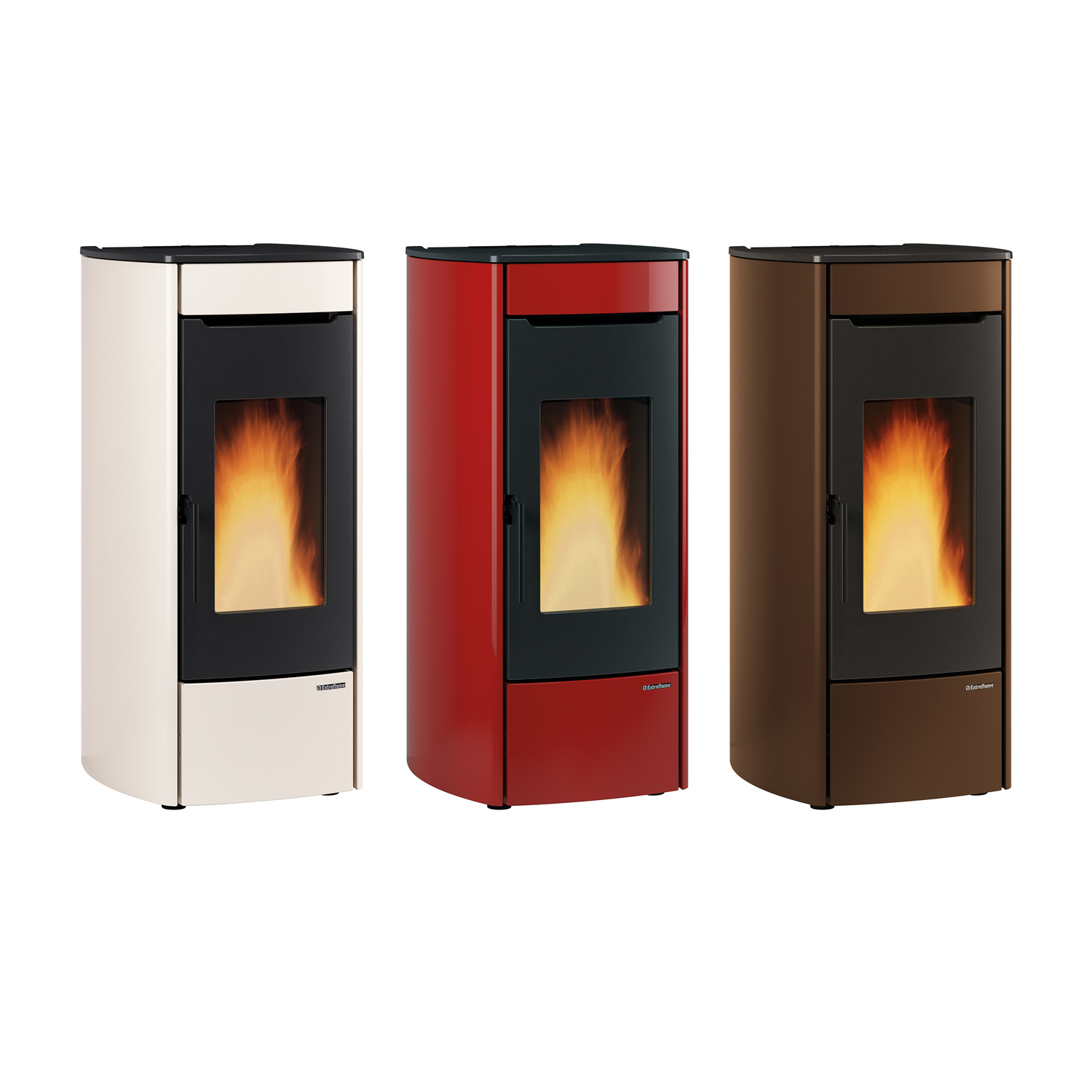Extraflame Marina Idro H13 poêle à granulés bouilleur acier ivoire