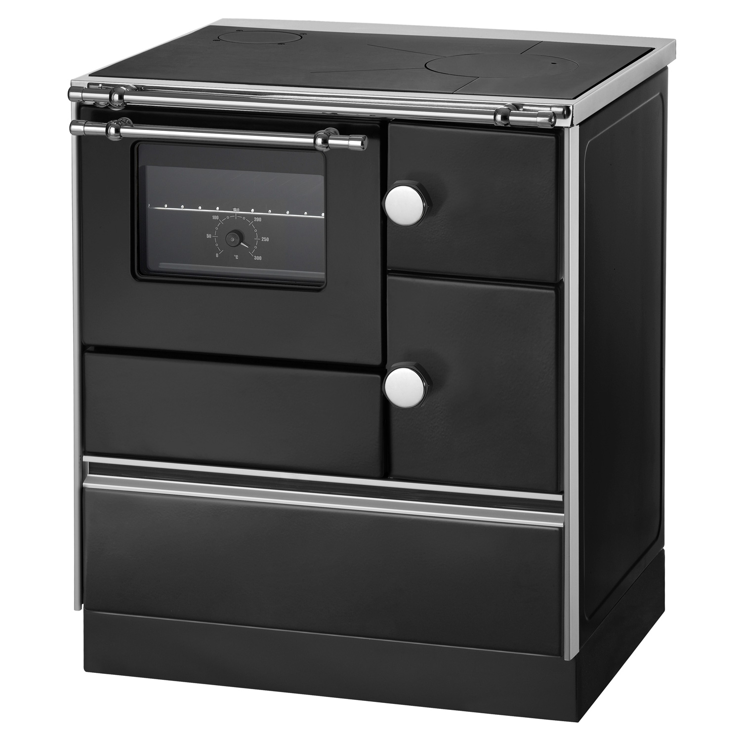 Westminster K76-90 cuisinière à bois acier noir, gauche