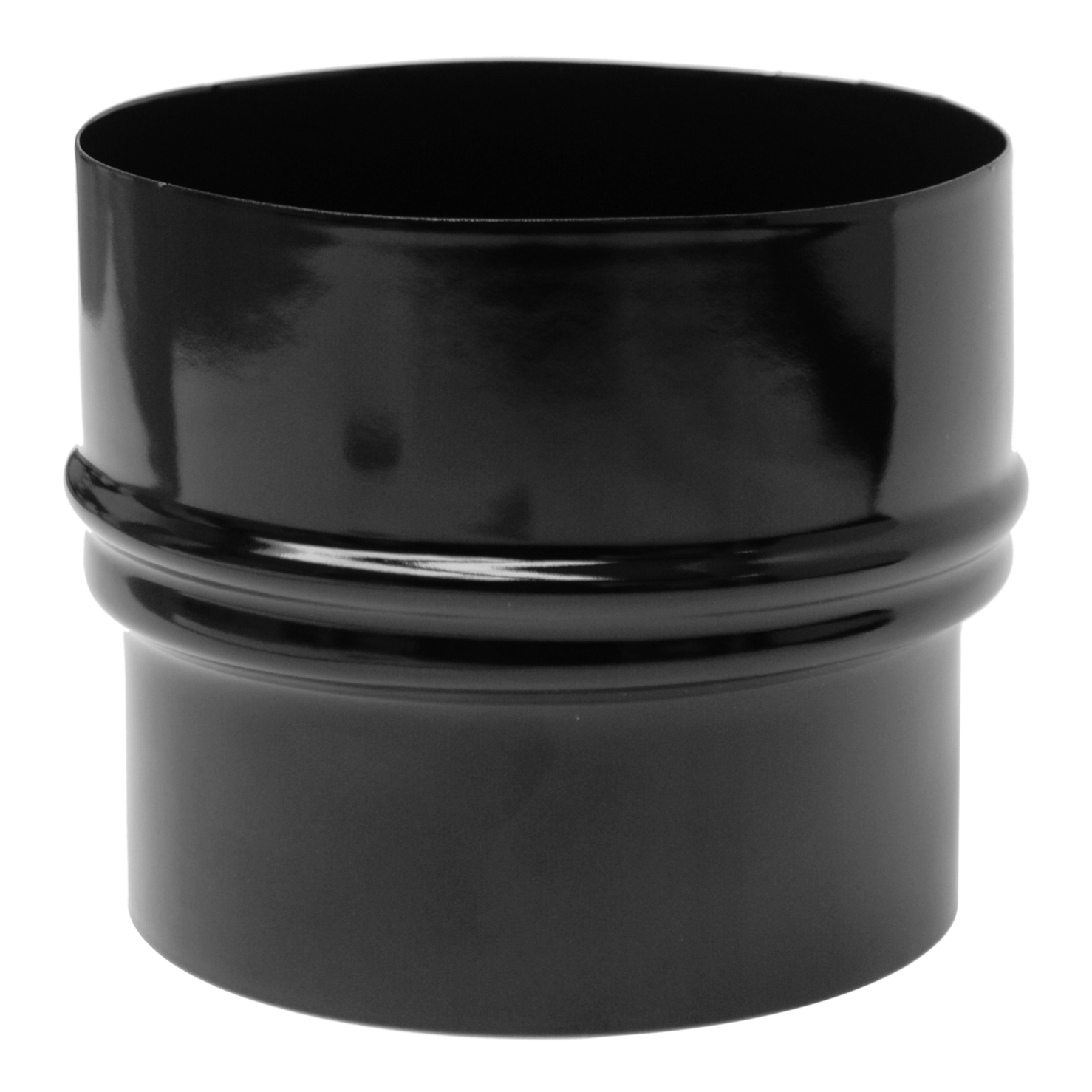 Raccord de conduit de fumée / Tuyau de poêle émaillé extension 120mm - 150mm noir Raccord de conduit de fumée / Tuyau de poêle émaillé extension 120mm - 150mm noir