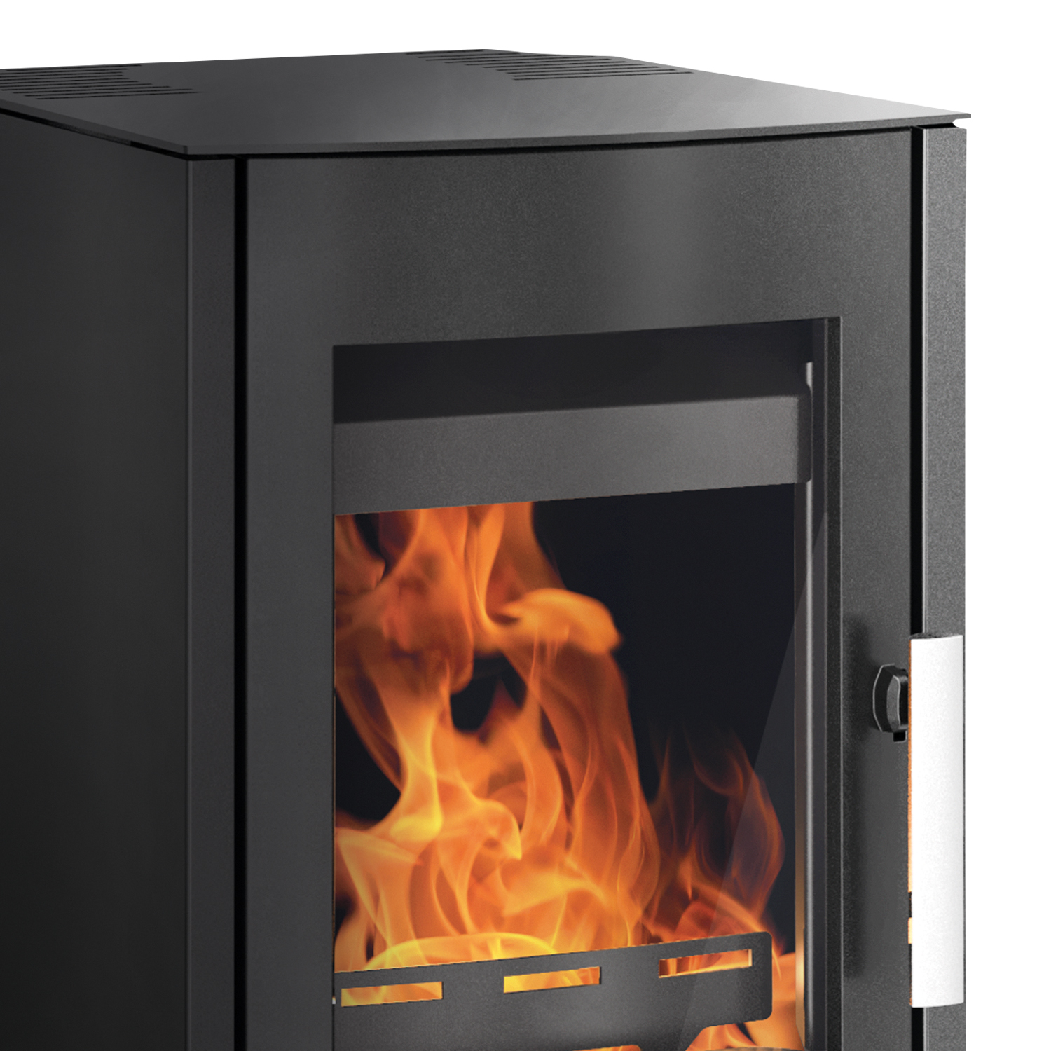 Haas+Sohn Rosenheim easy Poêle à bois Noir perlé / Acier