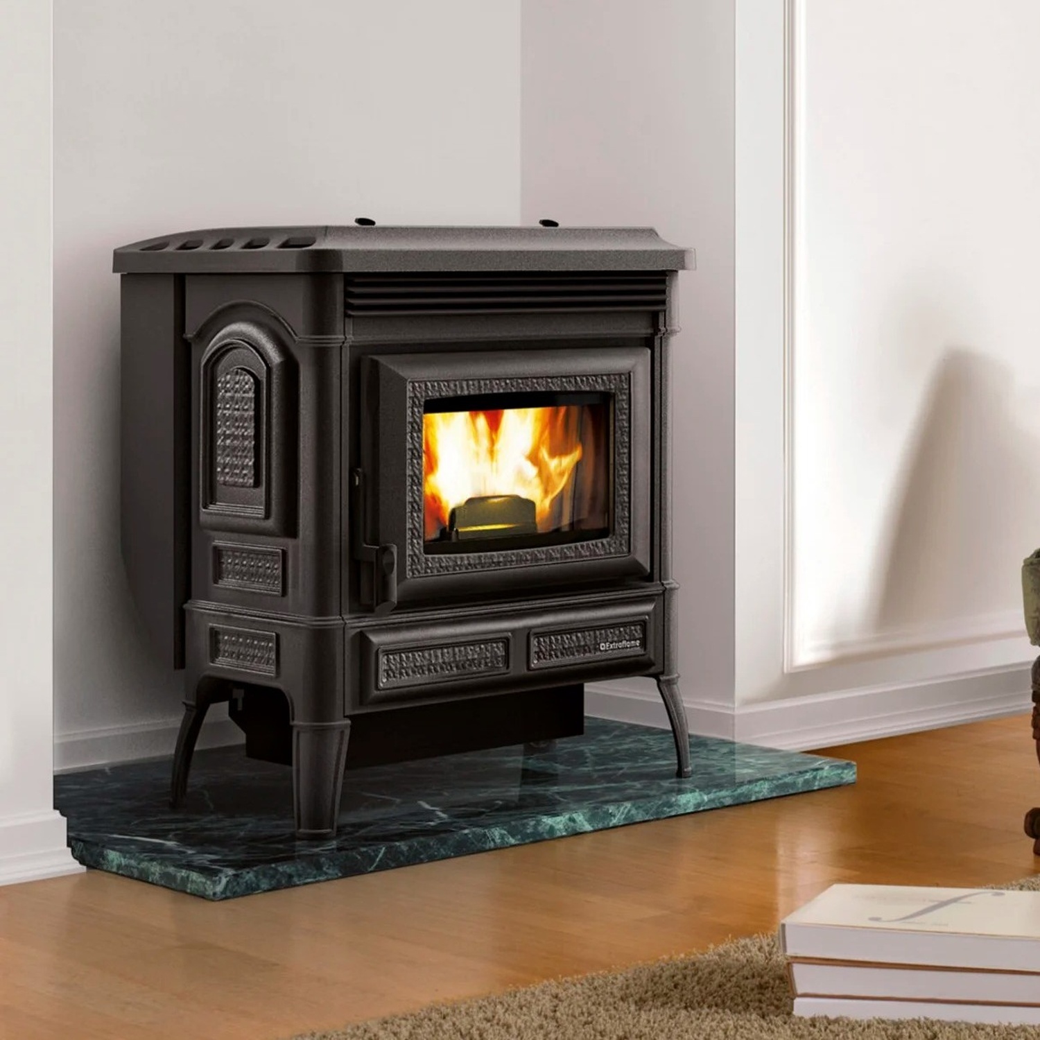 Extraflame Teodora 16 Evo poêle à granulés fonte noir