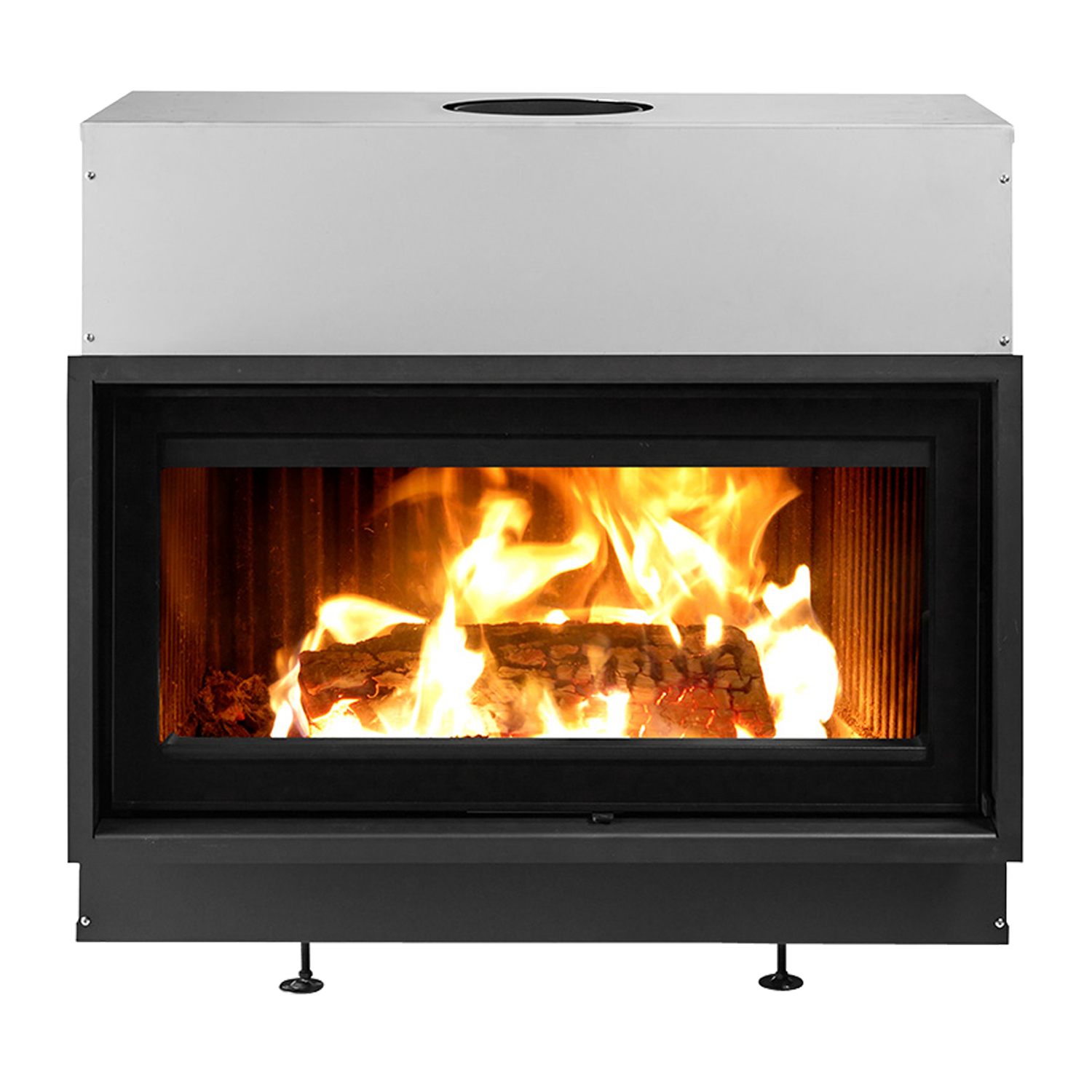 Dovre Vista 901C/V2 insert de cheminée à bois avec lamelles en fonte dans le foyer